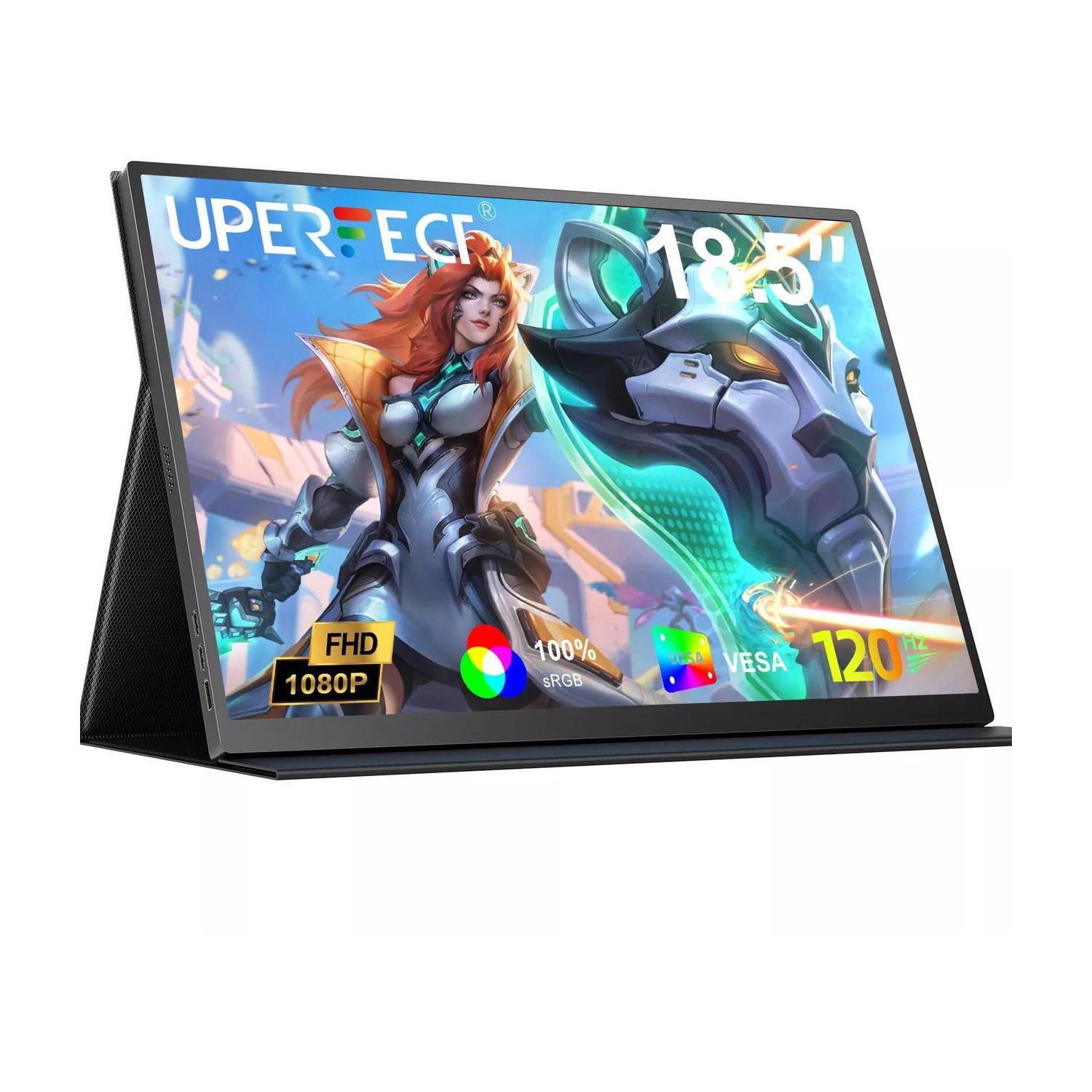 UPERFECT 18.5" 1080P Portable Monitor 120Hz Portable Gaming Monitor Switch Display w/VESA and Smart Cover For Xbox One
