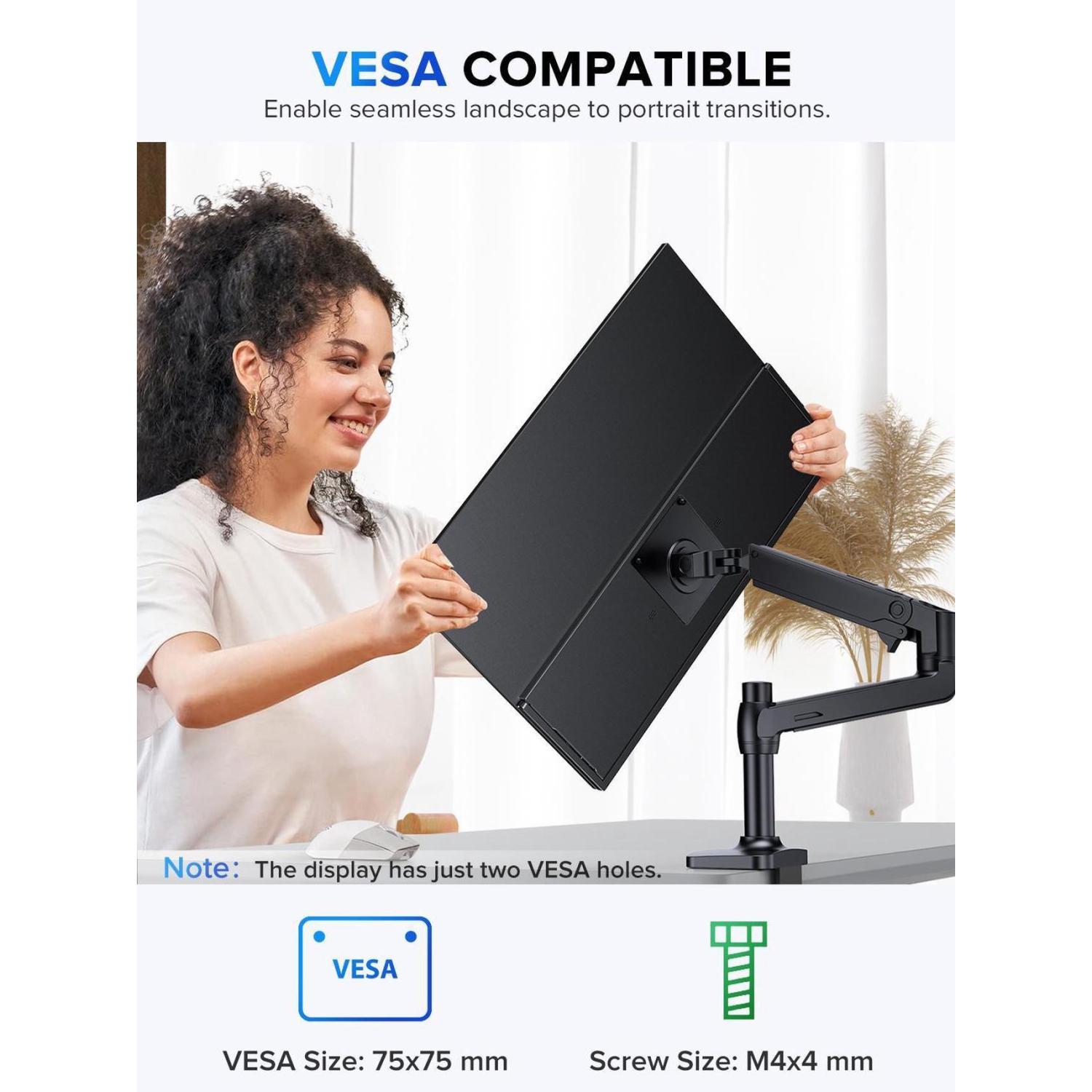 UPERFECT 18" 2K 144Hz Portable Touchscreen Gaming Monitor - QHD 2560x1600, 100% DCI-P3, FreeSync, HDR, VESA, Slim Frameless, for PC, Laptop, Console,