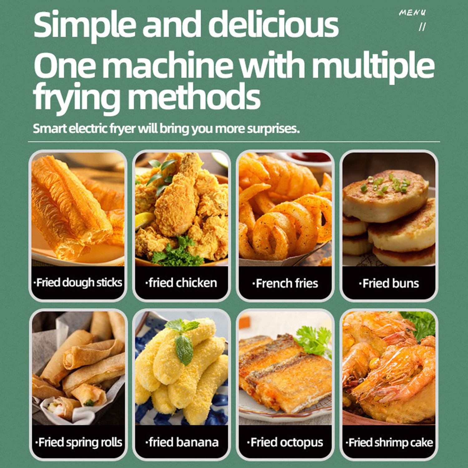 Electric Deep Fryer, 2.5 L Stainless Steel Deep Fryer, Adjustable Temperature with Removable Basket and Viewing Window