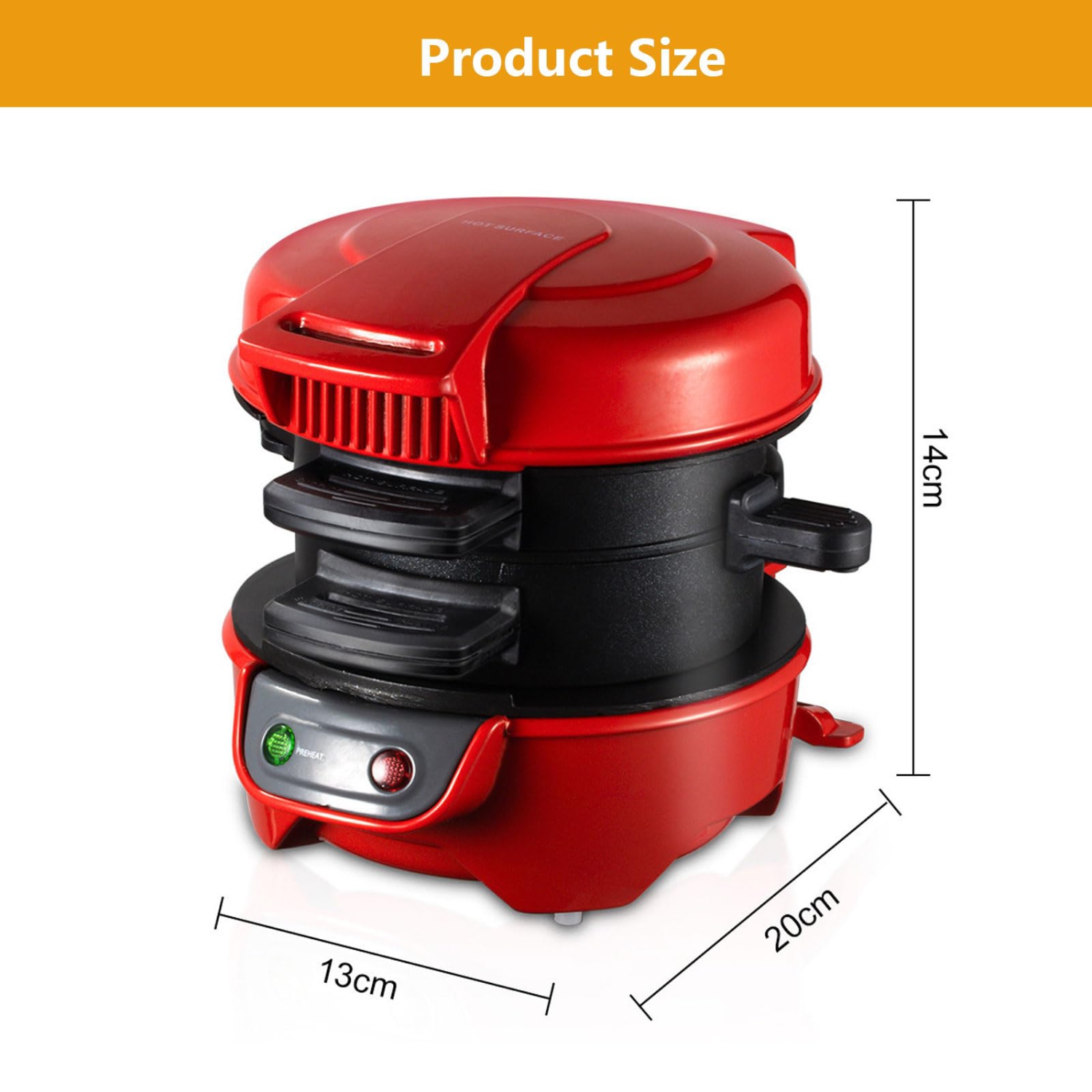 Electric Burger Maker Machine Sandwich Maker, Mini Maker Round Griddle Breakfast Machine for Hamburger, Muffins, Croissants, Waffles