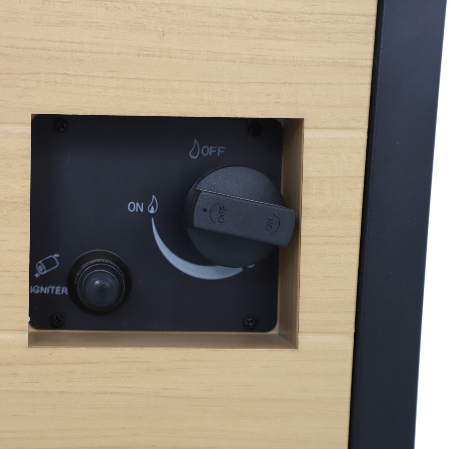 40&nbsp;000&nbsp;BTU carrée à foyer au gaz propane pour l'extérieur de Deko Living, propane, remplissage à billes en verre