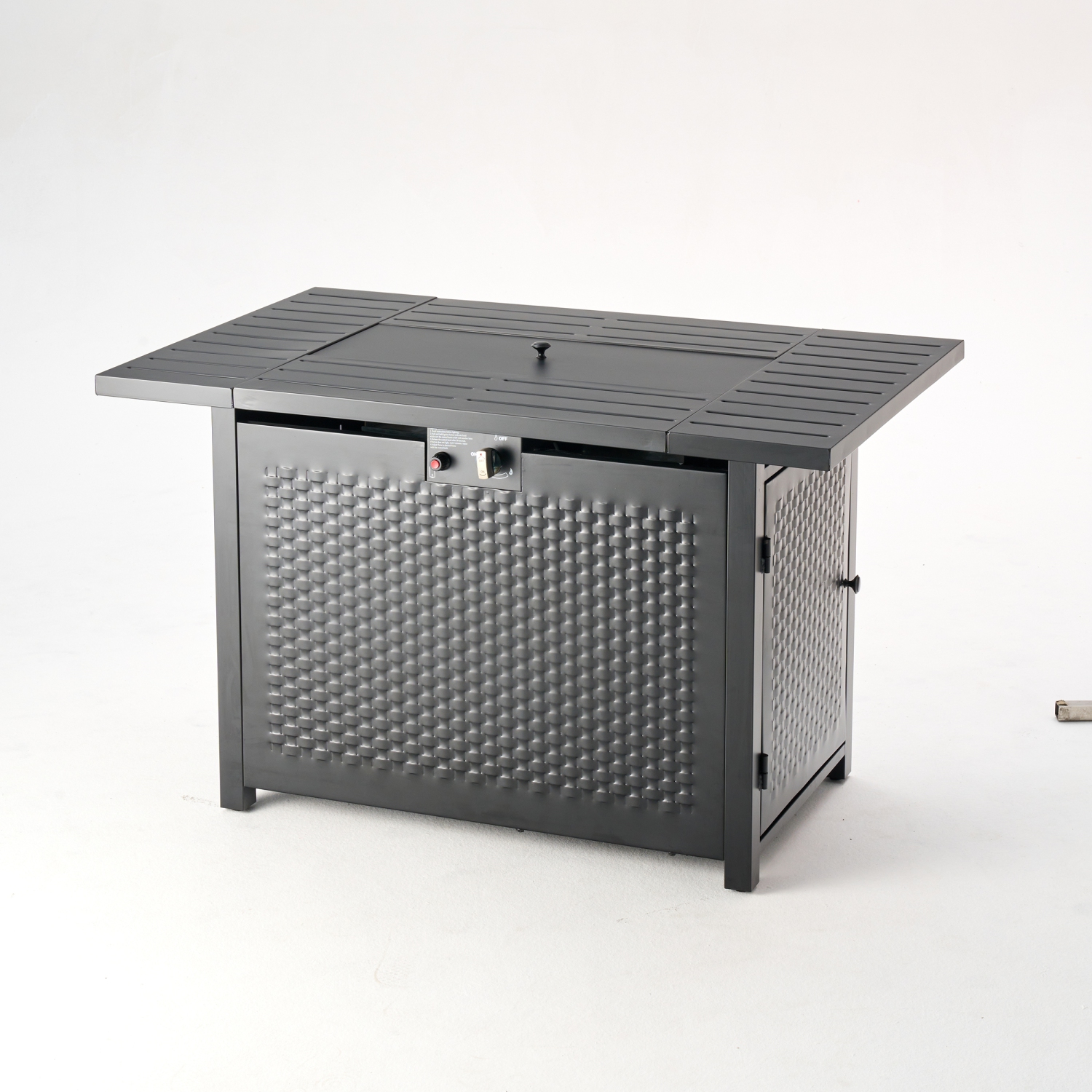 50 000 BTU rectangulaire d'extérieur avec foyer au gaz propane de Deko Living, propane et remplisseur pour roches de lave