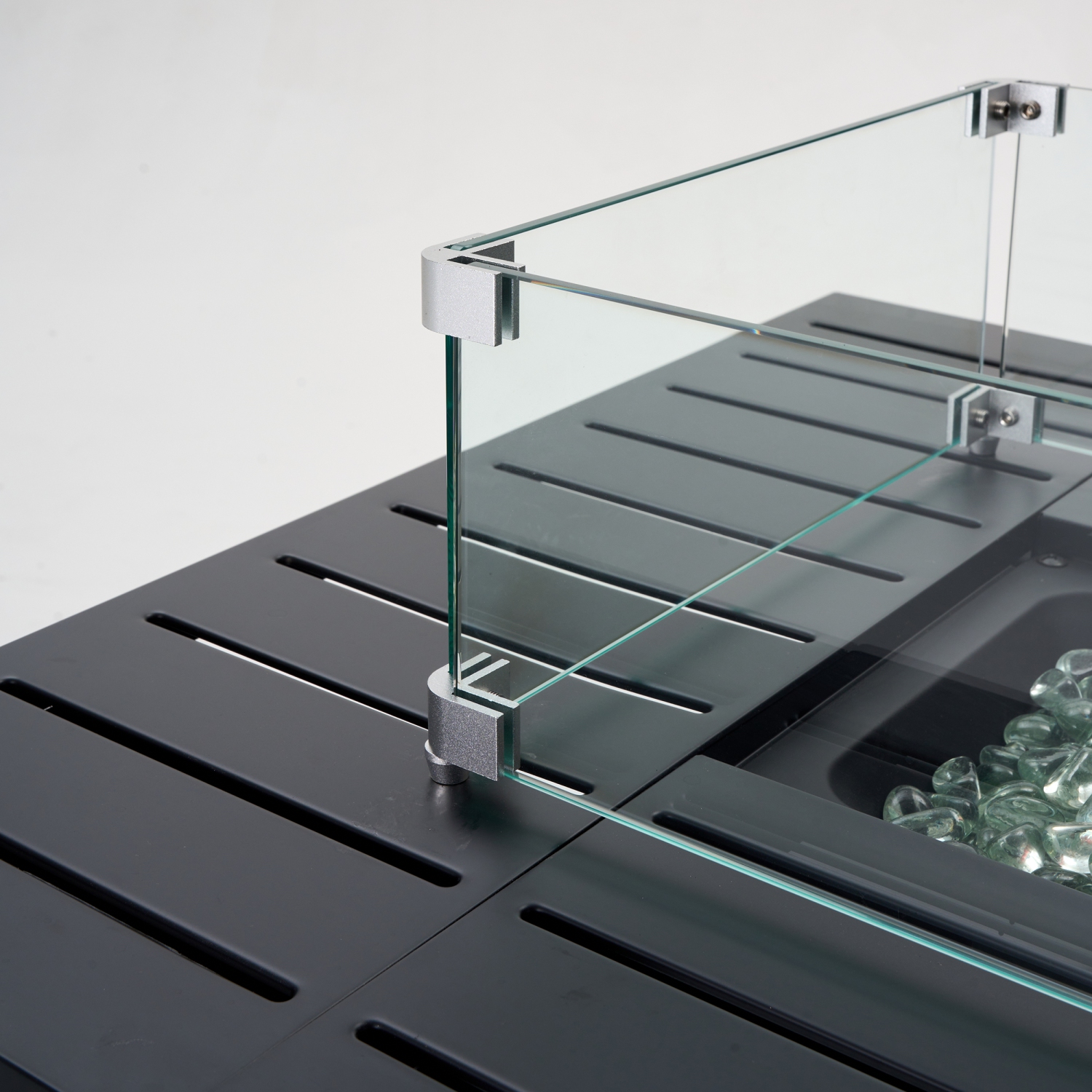 50 000 BTU rectangulaire d'extérieur avec foyer au gaz propane de Deko Living, propane et remplisseur pour roches de lave