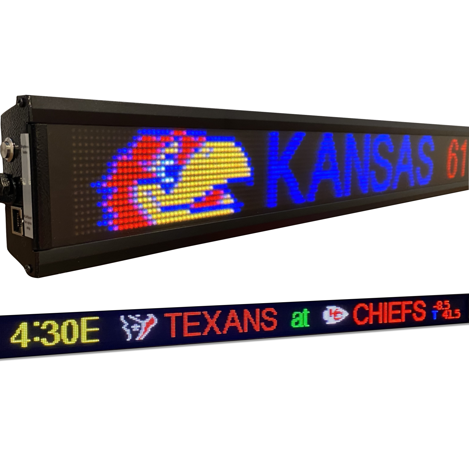 Skybox Sports Network - The Playbook LED Sports Ticker Sign | Live Scoreboard | for Man Caves, Offices and Businesses | 63" Length