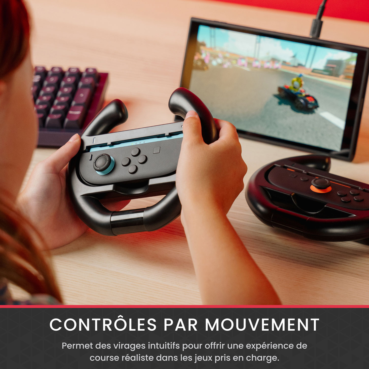 Surge Race Wheel Set for Switch 2 - 2 Pack - Black