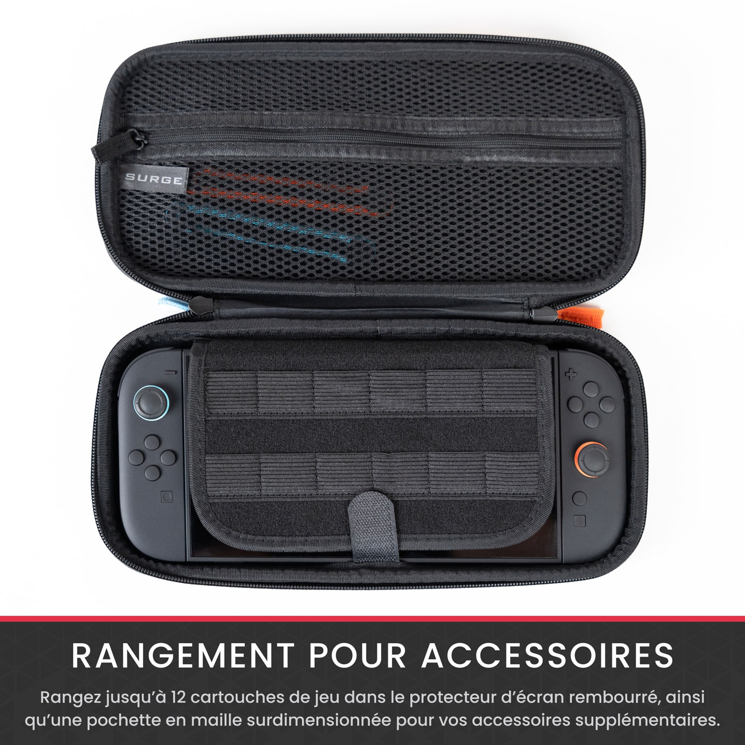 Étui en nylon de Surge pour console Switch 2 - Gris