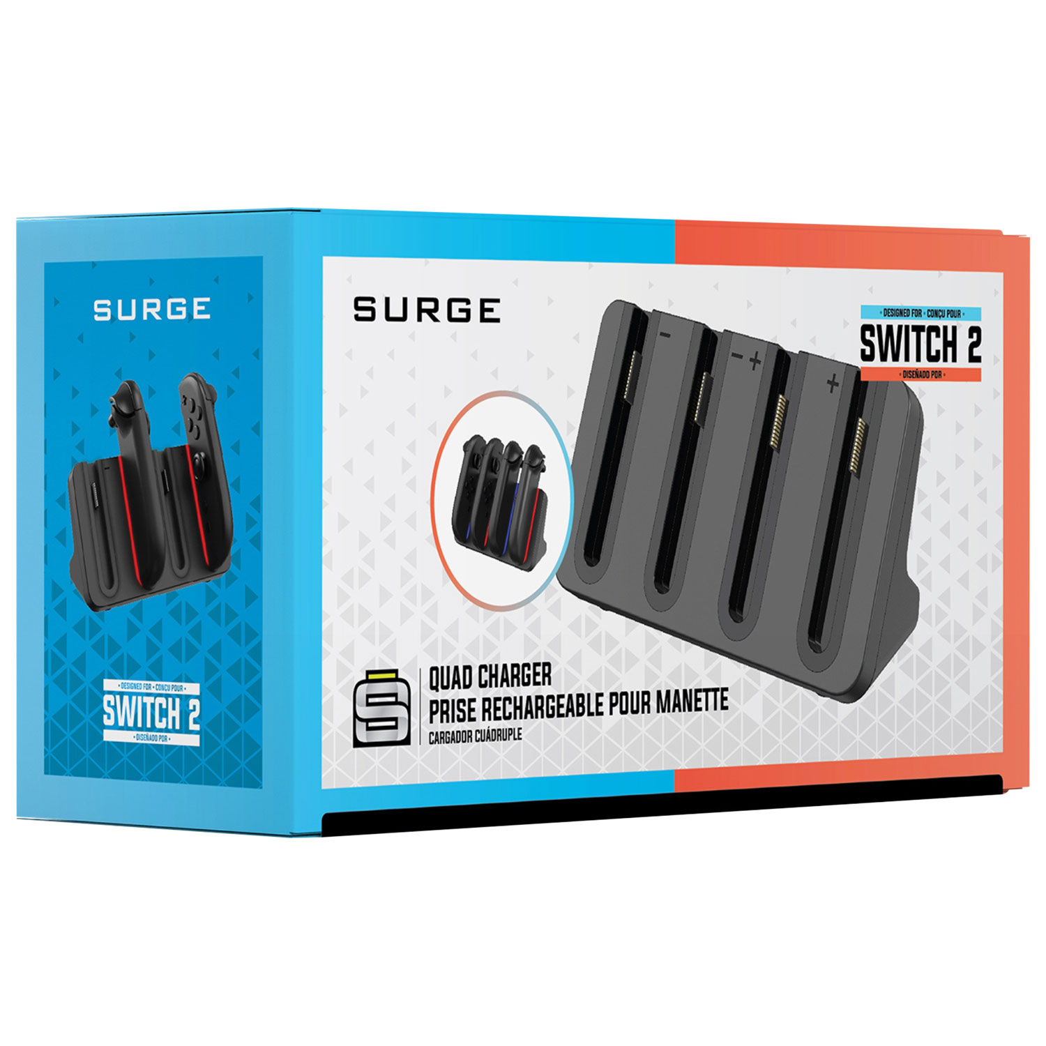 Surge Quad Charger Controller Charging Dock for Switch 2