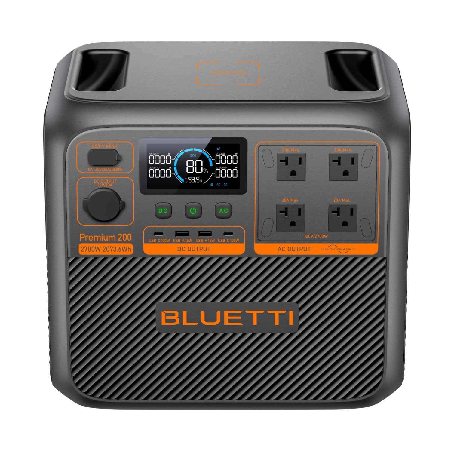 Station d'alimentation portative haut de gamme AC270P de BLUETTI 2, batterie LiFePO4 de 073,6&nbsp;Wh + autonomie de 6&nbsp;000 + charge rapide et