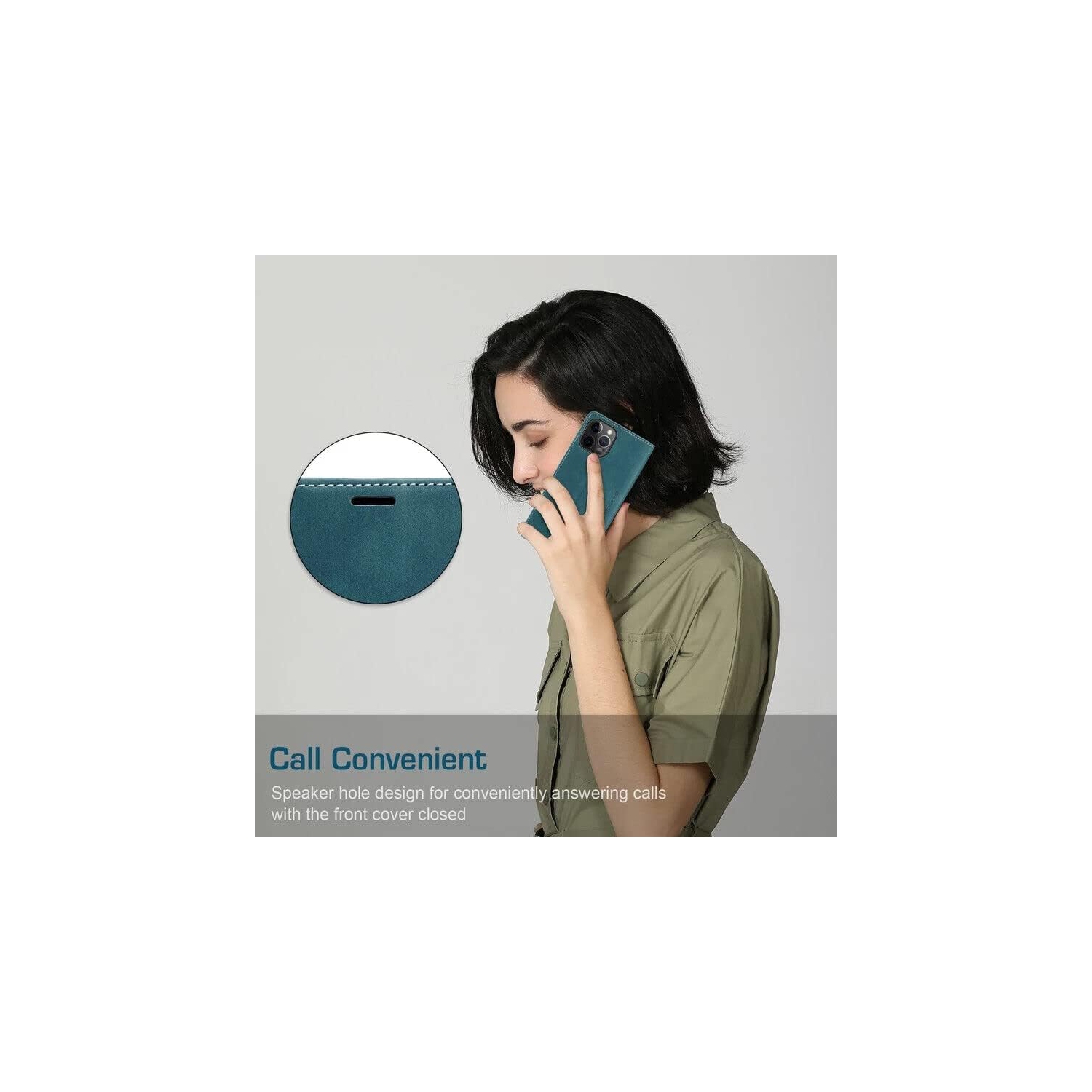 SUPER AFFAIRE - Étui portefeuille anti-chute rétro en cuir fait à la main de CaseMe Étui portefeuille avec fente pour carte pour iPhone 15 PRO