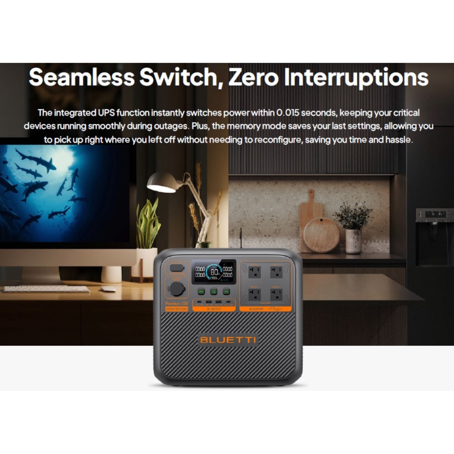 Station d'alimentation portative BLUETTI Premium AC270P 2, batterie LiFePO4 6&nbsp;000+ d'autonomie et chargement rapide de 073,6&nbsp;Wh et panneau