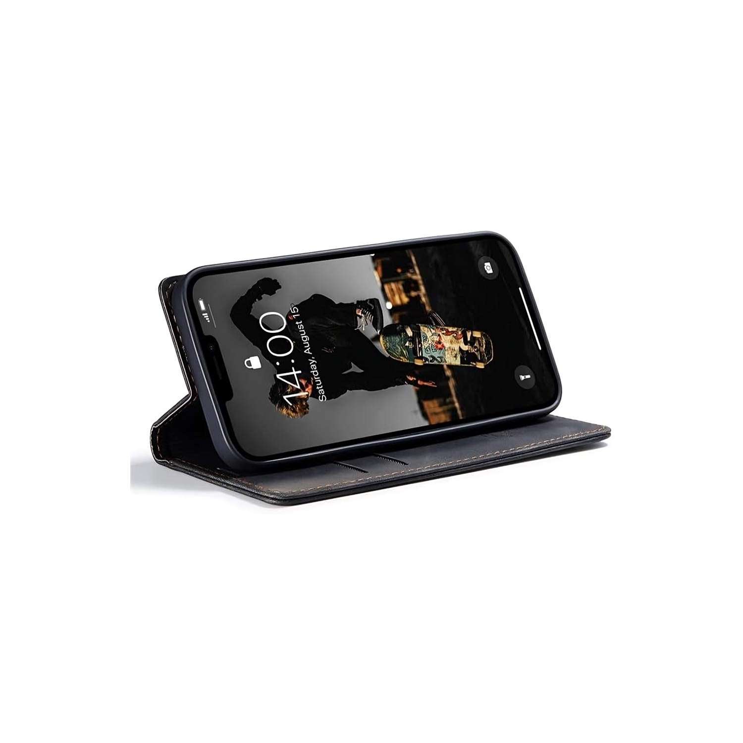 BIG DEAL - CaseMe Wallet Case Anti-Fall Retro Handmade Leather Magnetic Flip case Card Slot for iPhone 15