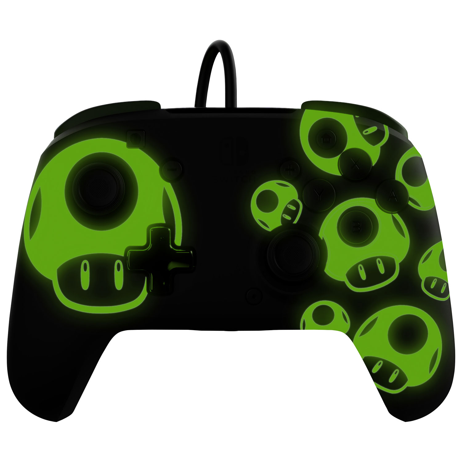 PDP Rematch Glow Wired Controller for Switch - 1-Up Mushroom