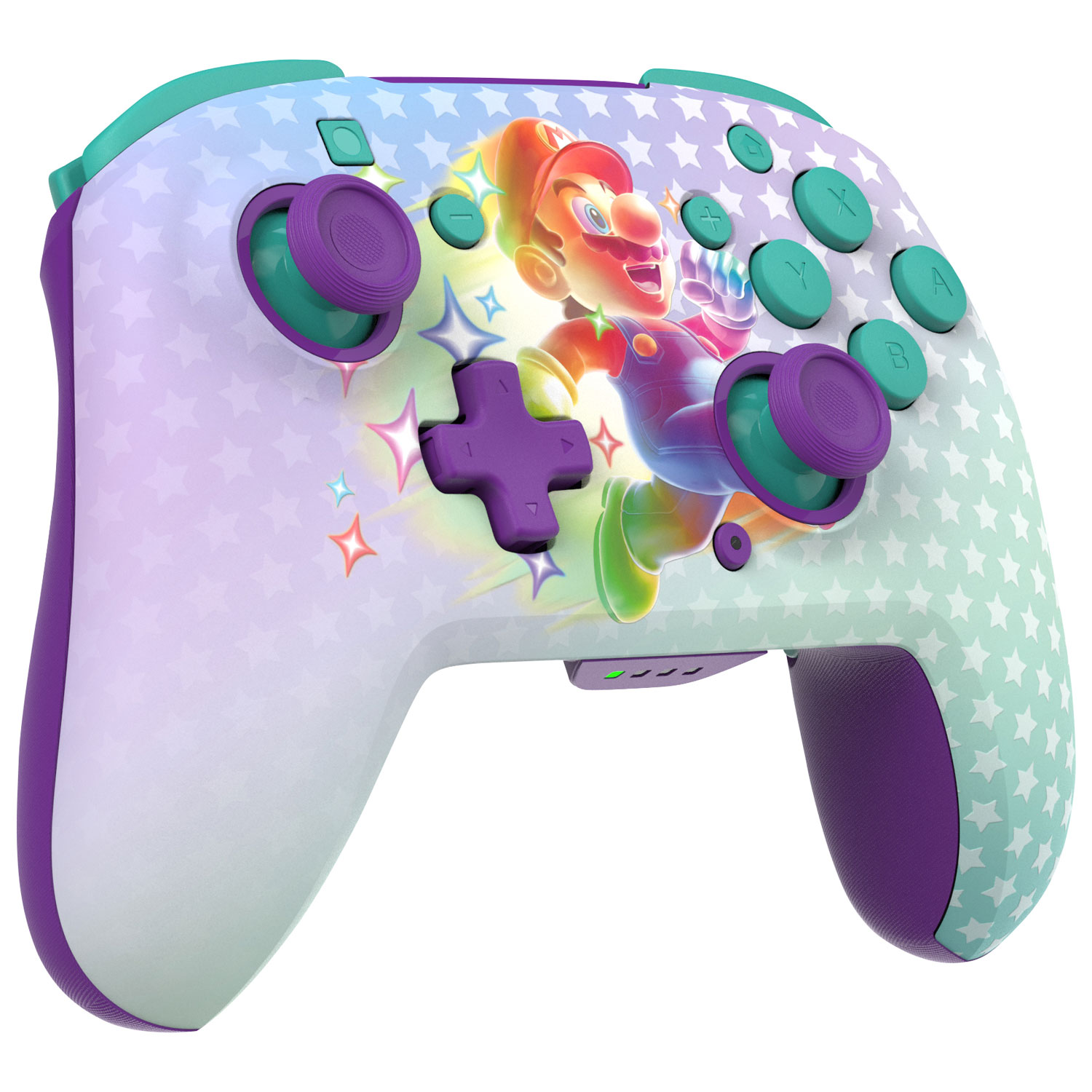 Manette de jeu sans fil phosphorescente Rematch de Turtle Beach pour Switch - Invincible Mario