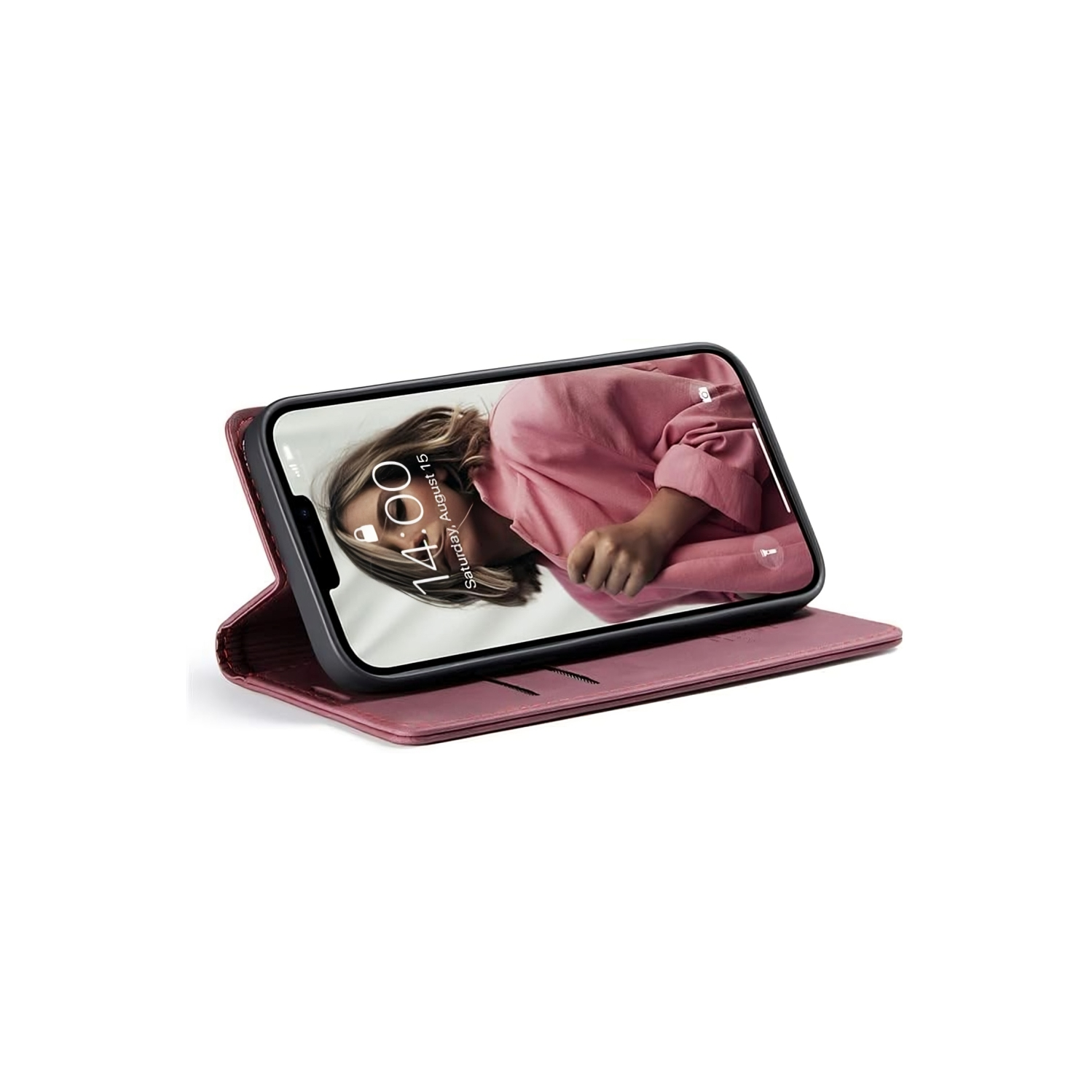 BIG DEAL - CaseMe Wallet Case Anti-Fall Retro Handmade Leather Magnetic Flip case Card Slot for iPhone 15