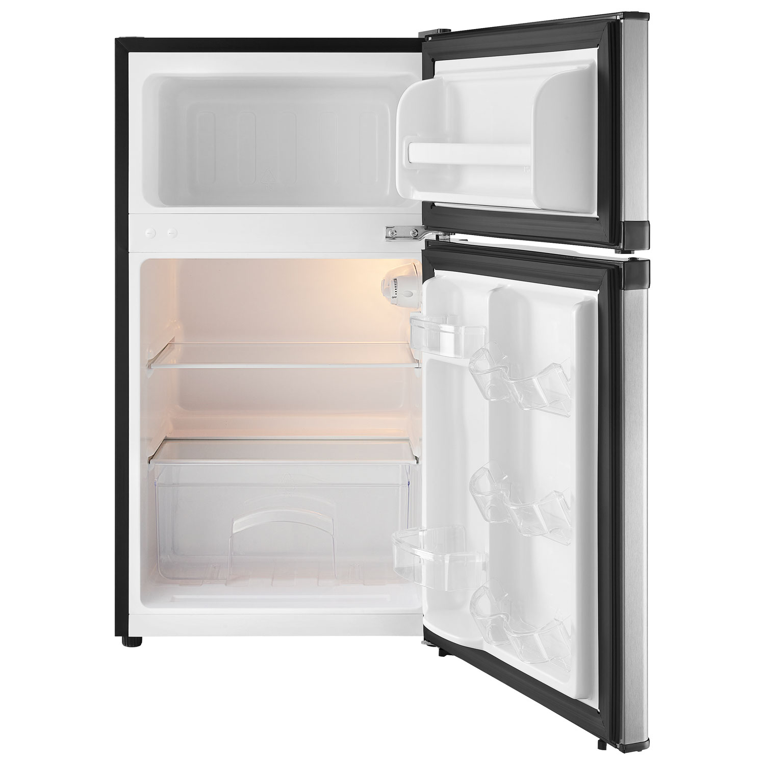 Réfrigérateur compact autonome à congélateur supérieur 3,1 pi³ d'Insignia - Aspect acier inoxydable