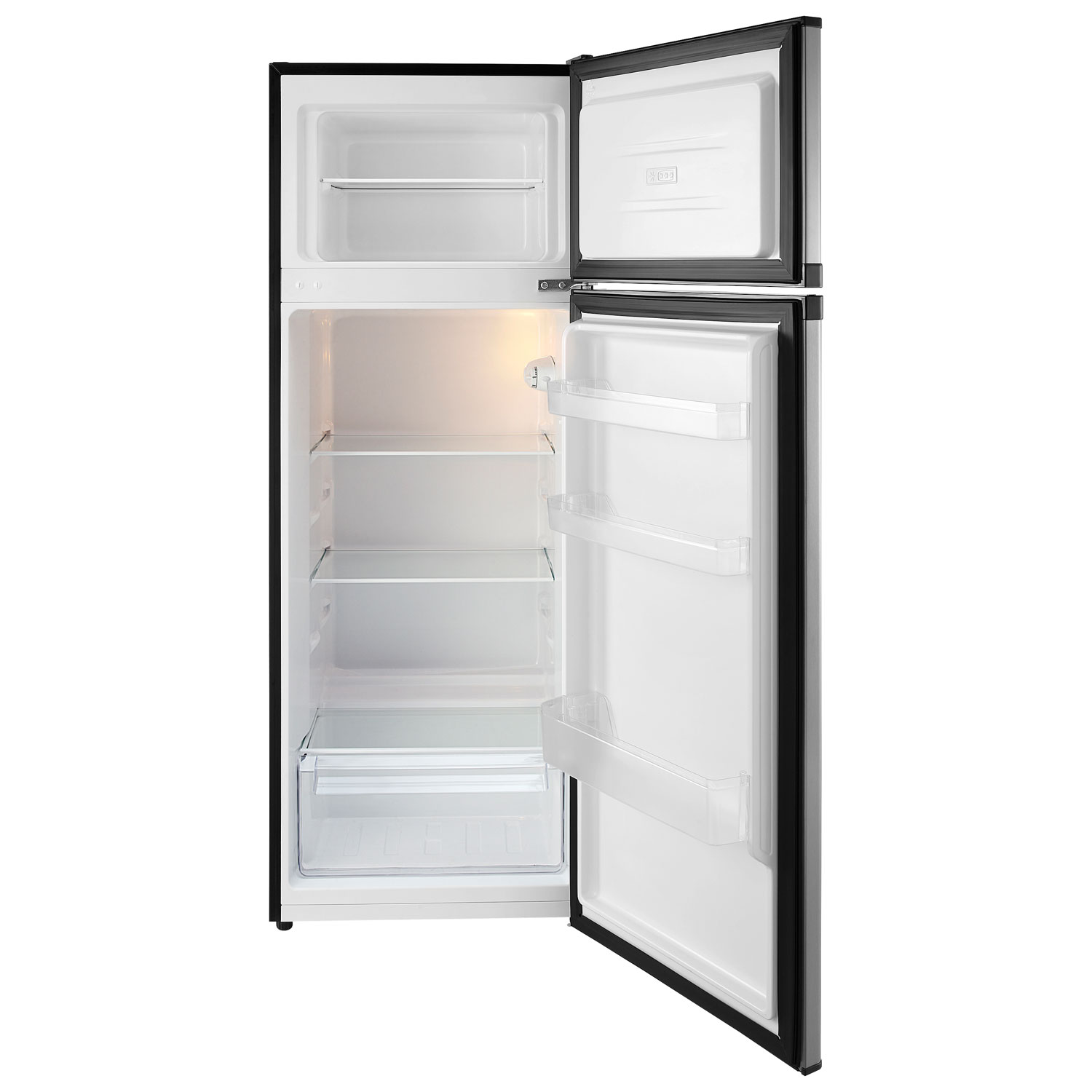 Réfrigérateur compact autonome à congélateur supérieur 7,3 pi³ d'Insignia - Aspect acier inoxydable