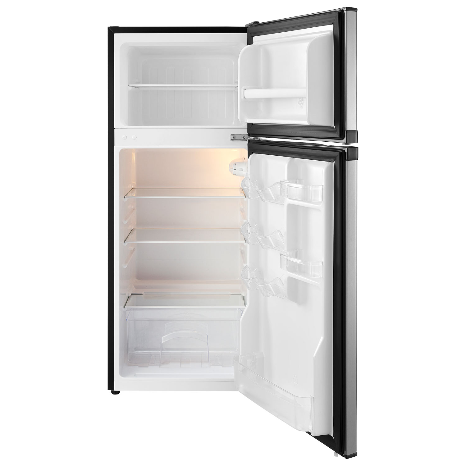 Réfrigérateur compact autonome à congélateur supérieur 4,5 pi³ d'Insignia - Aspect acier inoxydable