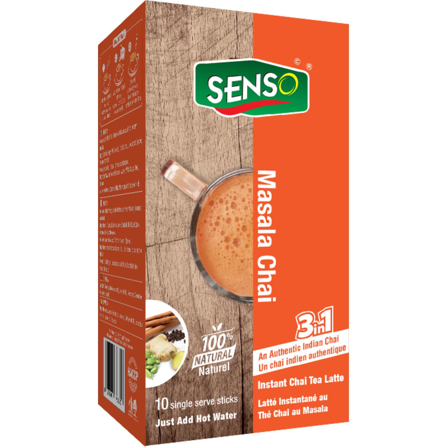 Chai Masala Senso - Paquet de 3 (total de 30 bâtonnets)