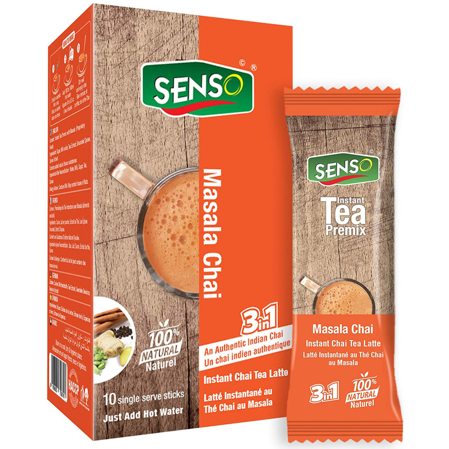 Chai Masala Senso - Paquet de 3 (total de 30 bâtonnets)