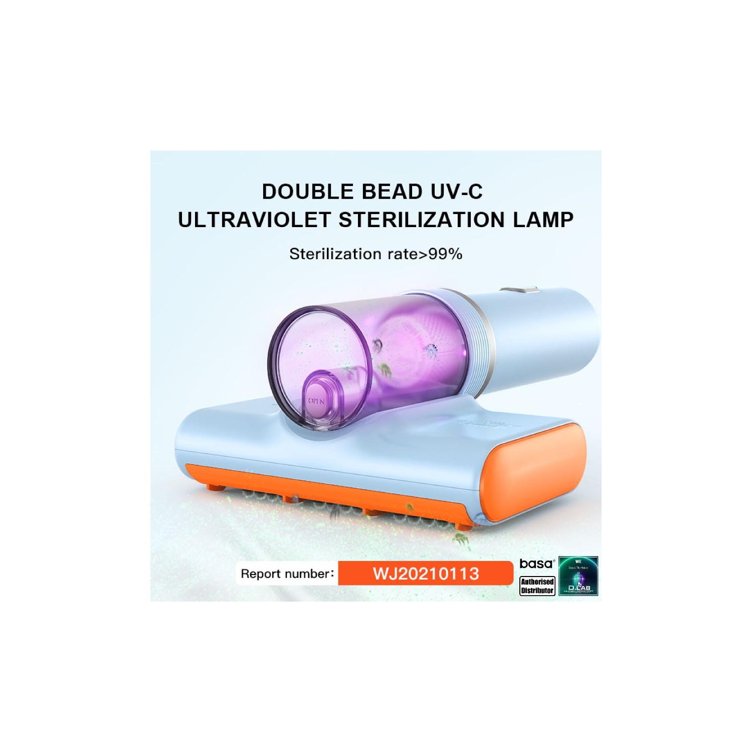 Basa Wireless Mite Removal Tool | Handheld Bed Vacuum Cleaner with UV Sterilizer