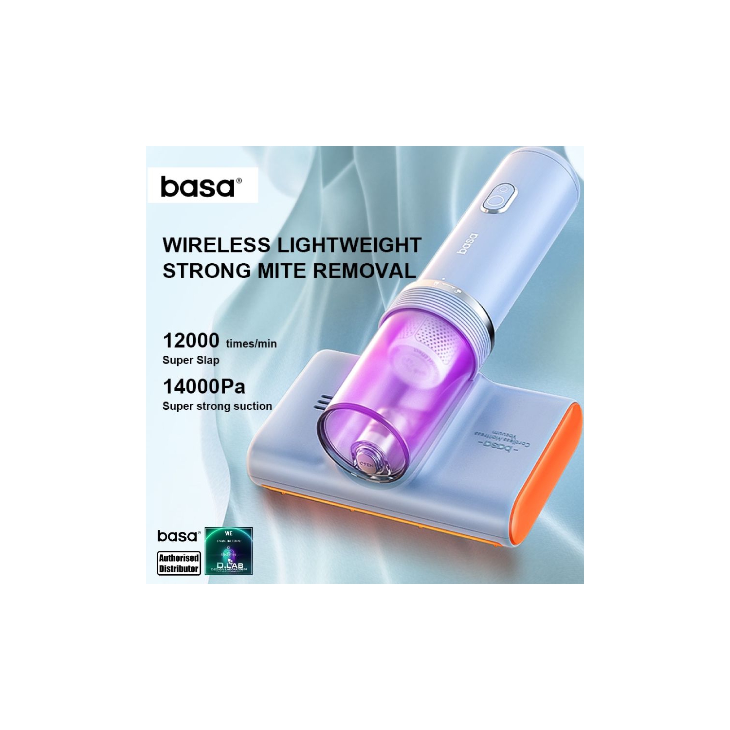 Basa Wireless Mite Removal Tool | Handheld Bed Vacuum Cleaner with UV Sterilizer