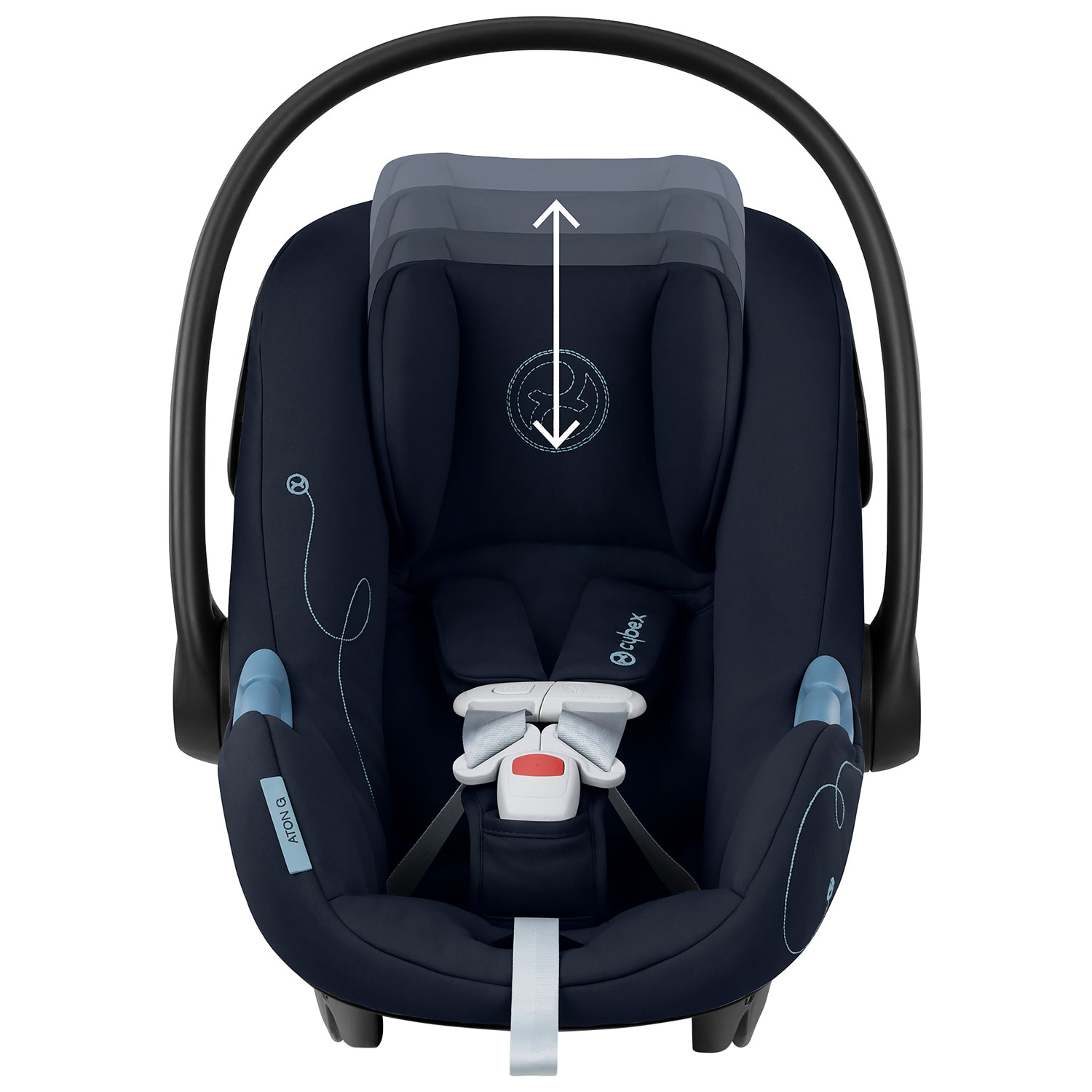 Cybex Aton G Swivel Rear-facing Infant Car Seat with SensorSafe - Ocean Blue