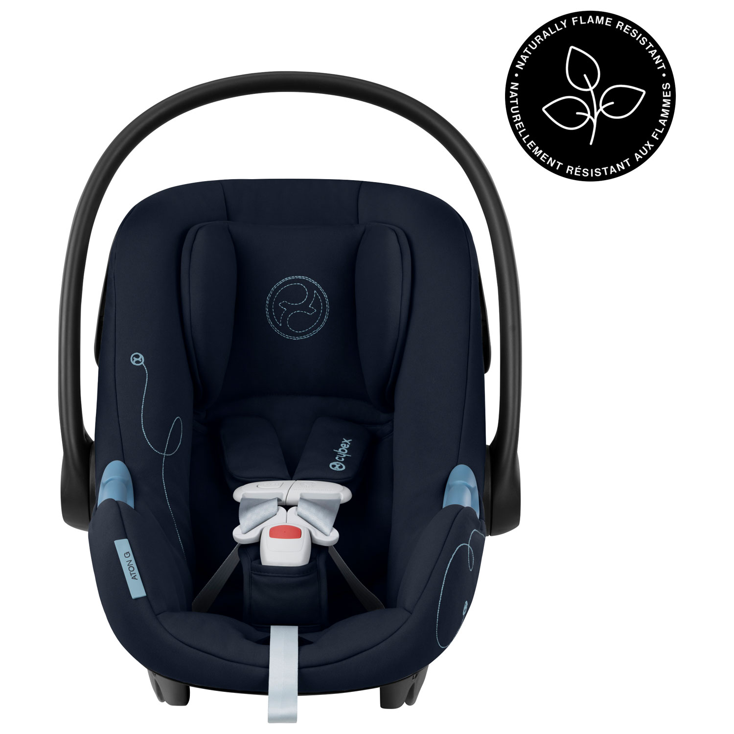 Cybex Aton G Swivel Rear-facing Infant Car Seat with SensorSafe - Ocean Blue