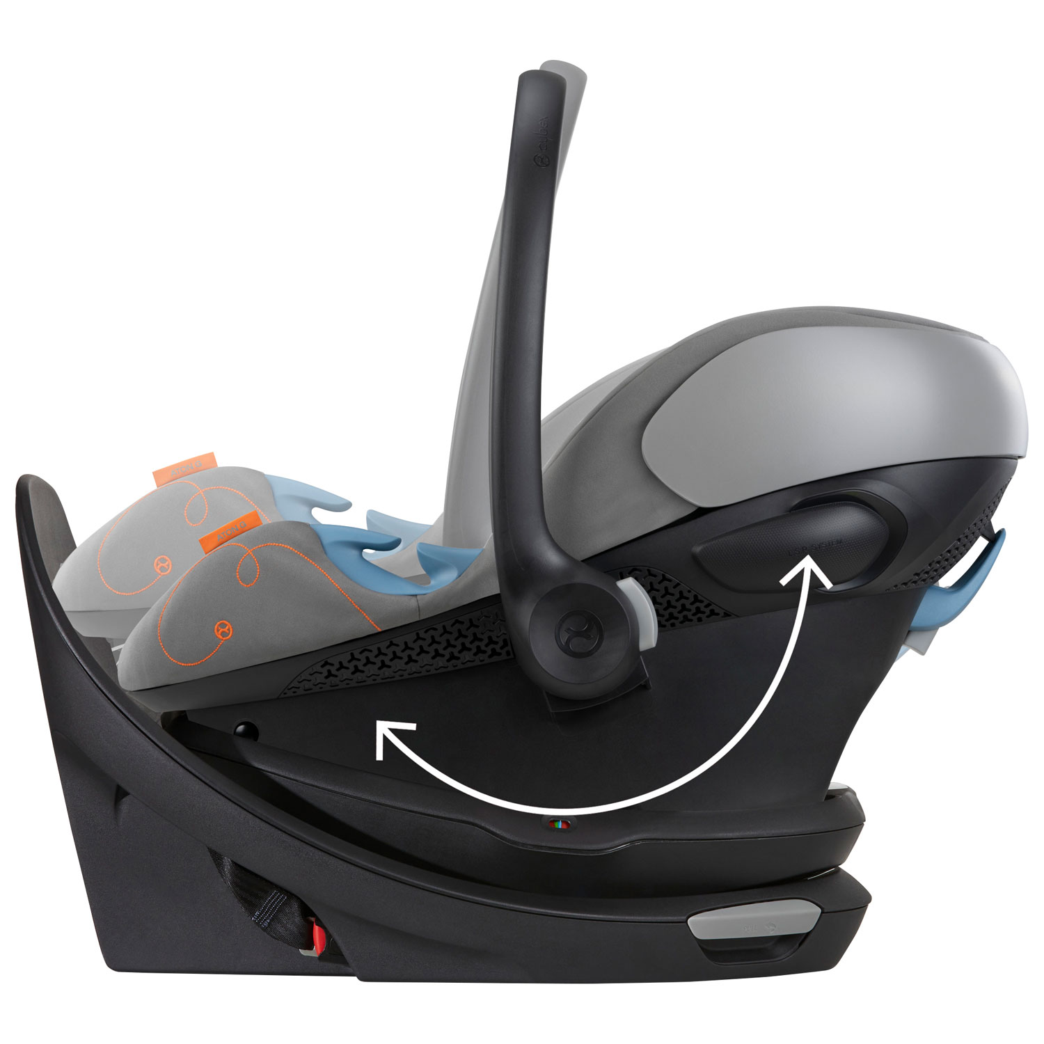 Cybex Aton G Swivel Rear-facing Infant Car Seat with SensorSafe - Lava Grey