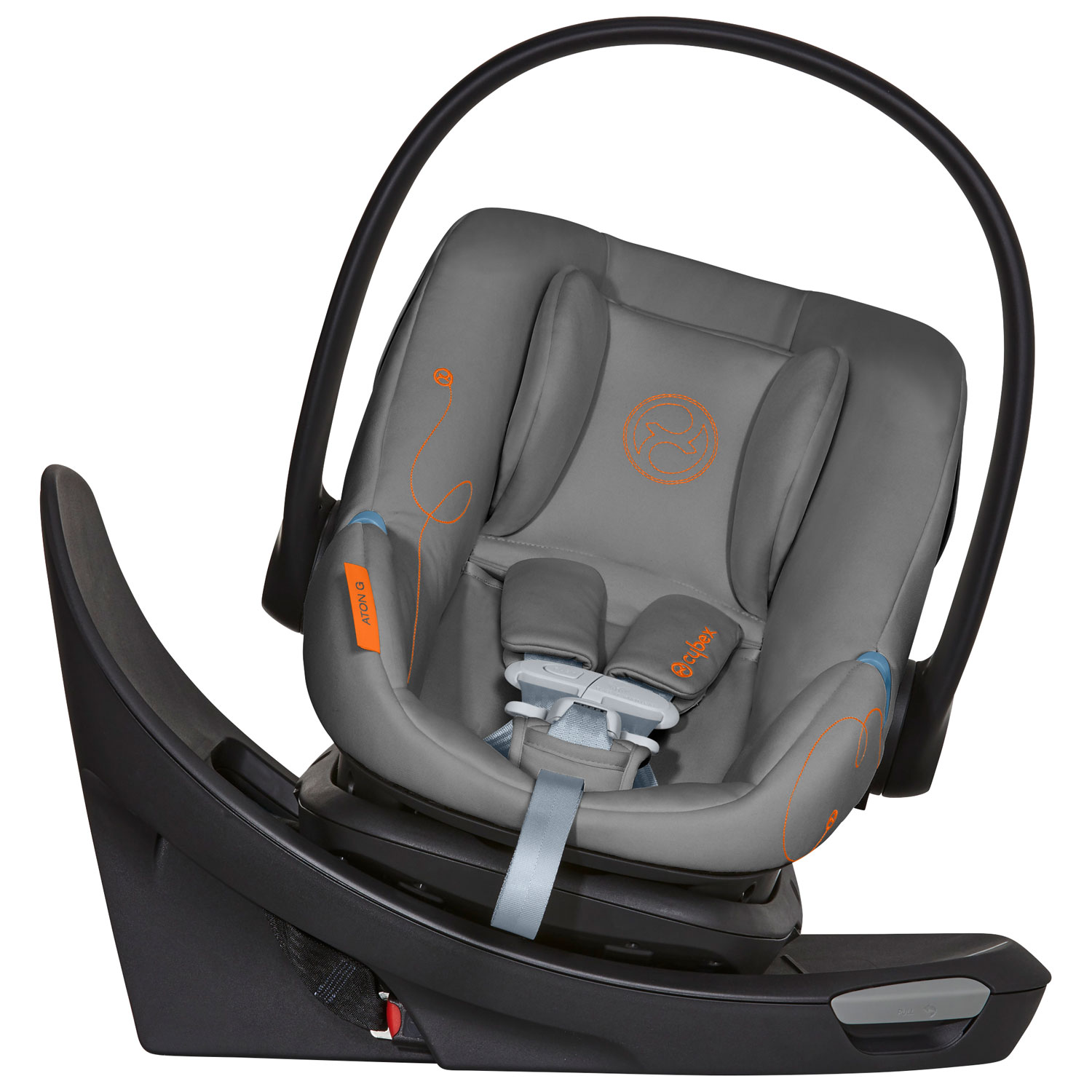 Cybex Aton G Swivel Rear-facing Infant Car Seat with SensorSafe - Lava Grey