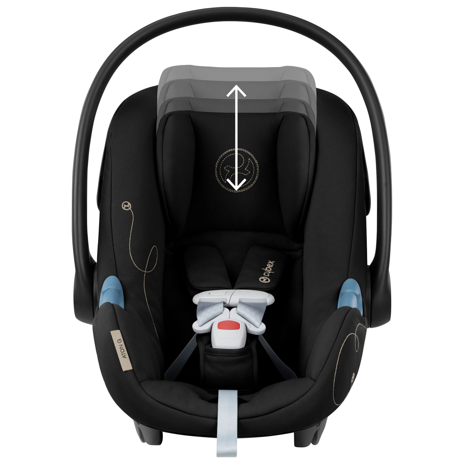 Cybex Aton G Swivel Rear-facing Infant Car Seat with SensorSafe - Moon Black