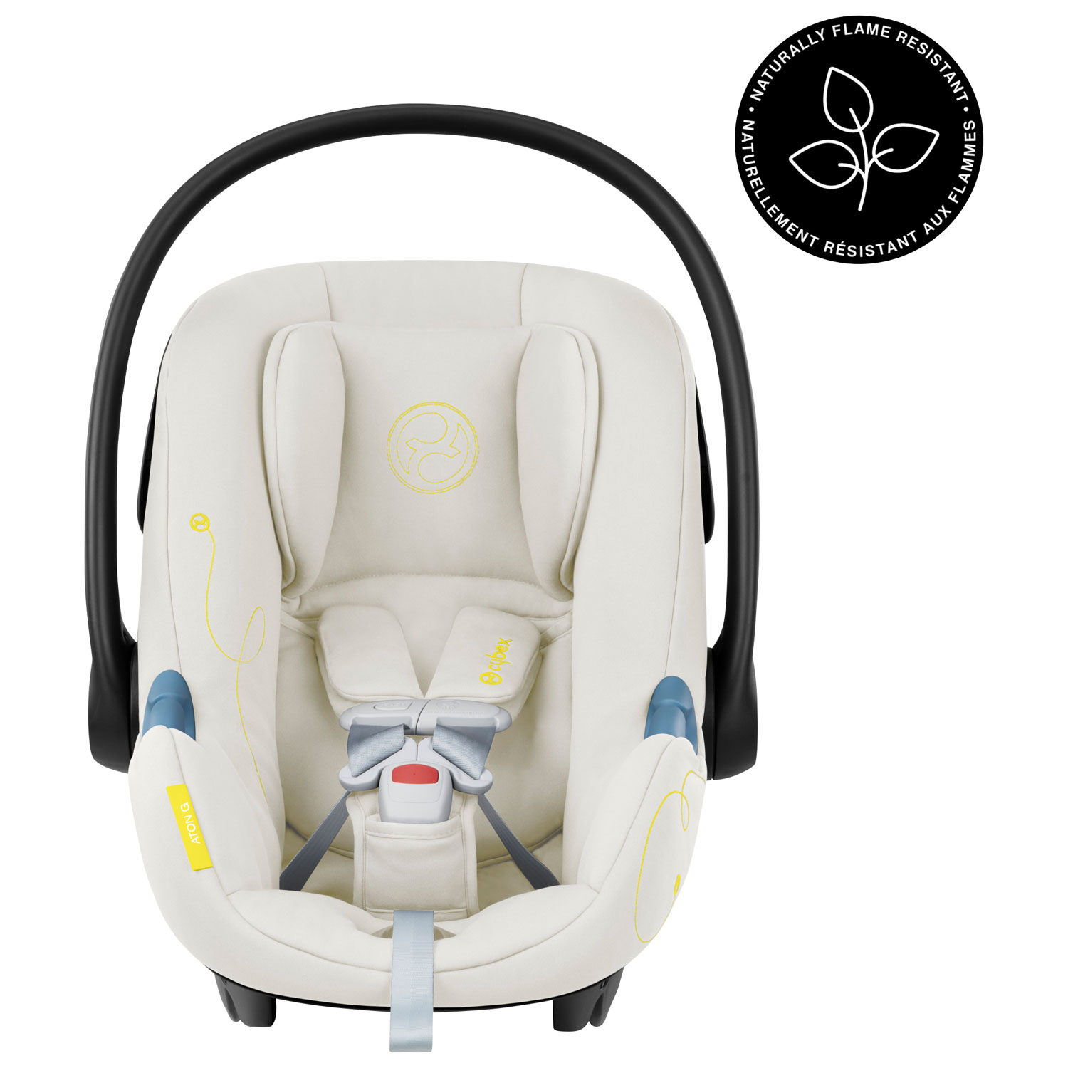 Cybex Aton G Swivel Rear-facing Infant Car Seat with SensorSafe - Seashell Beige