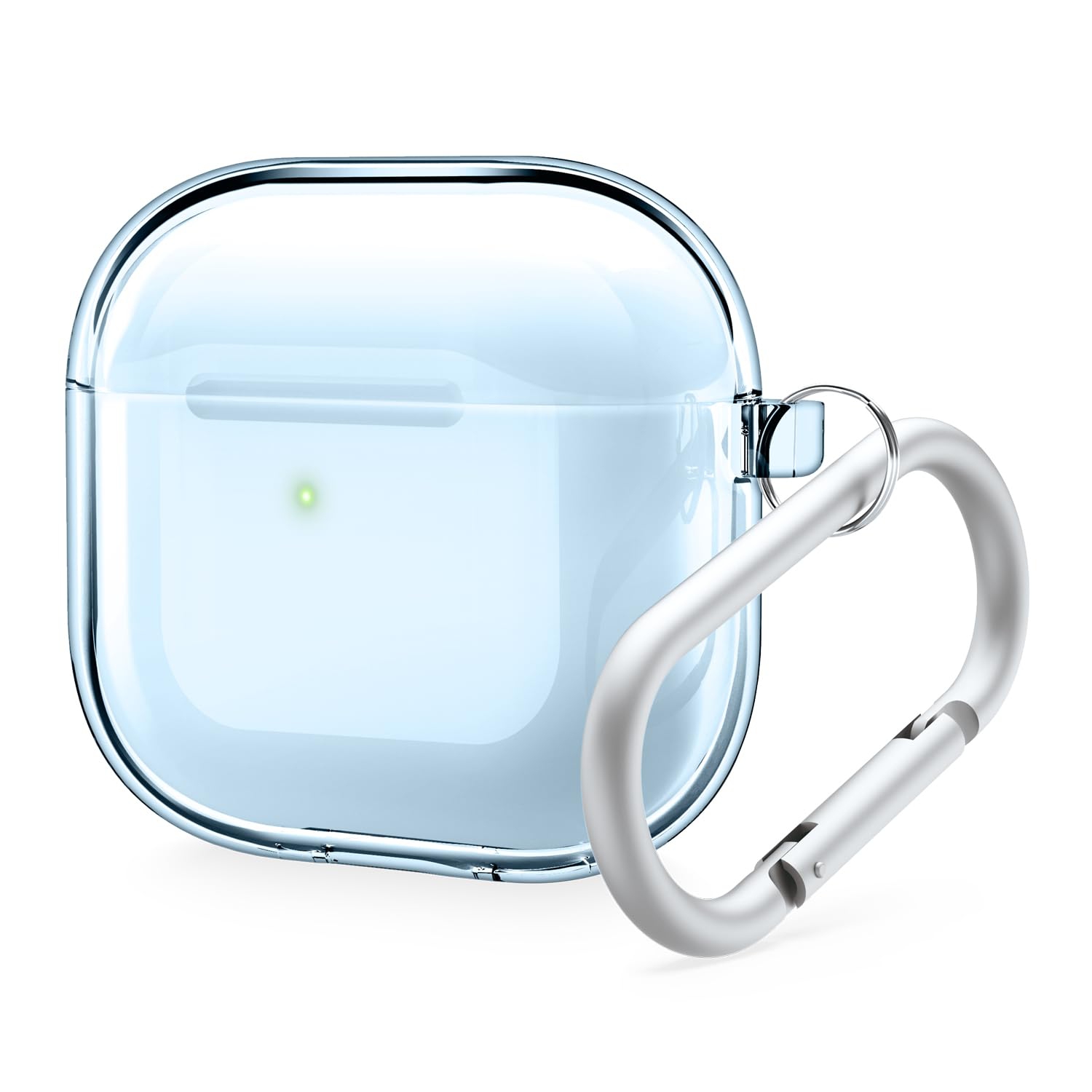 elago Clear Case Compatible with AirPods 4 Case - Carabiner Included, Reduced Yellowing, Wireless Charging, Shock Resistant, Full Protection