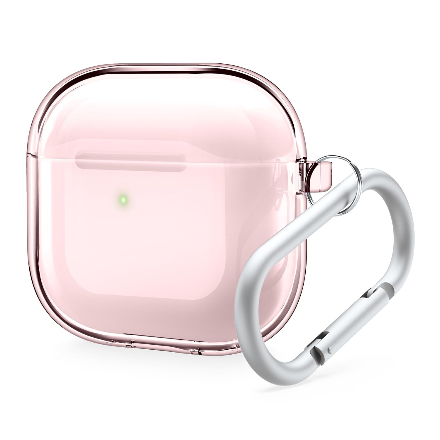elago Clear Case Compatible with AirPods 4 Case - Carabiner Included, Reduced Yellowing, Wireless Charging, Shock Resistant, Full Protection