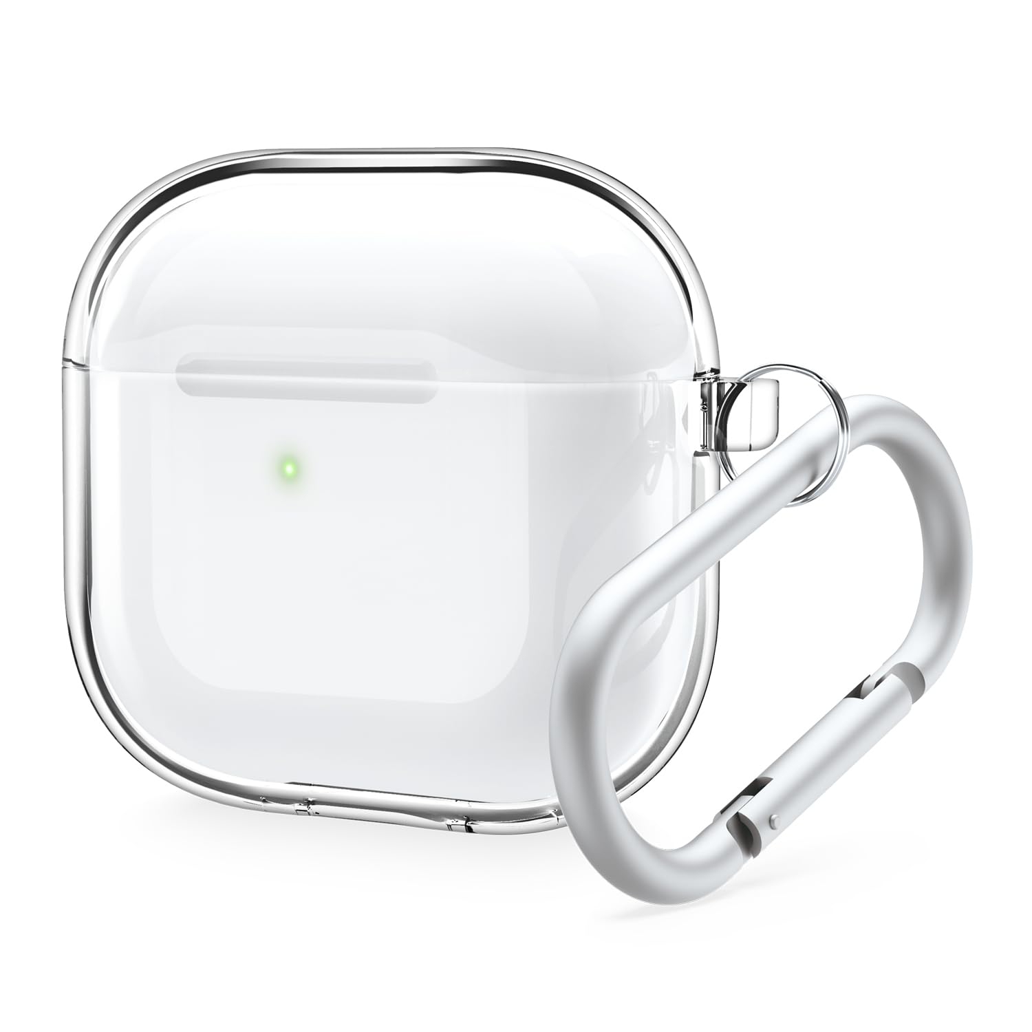 Étui transparent Elago compatible avec les AirPods 4 - Mousqueton inclus, jaunissement réduit, chargement sans fil, résistance aux chocs, protection