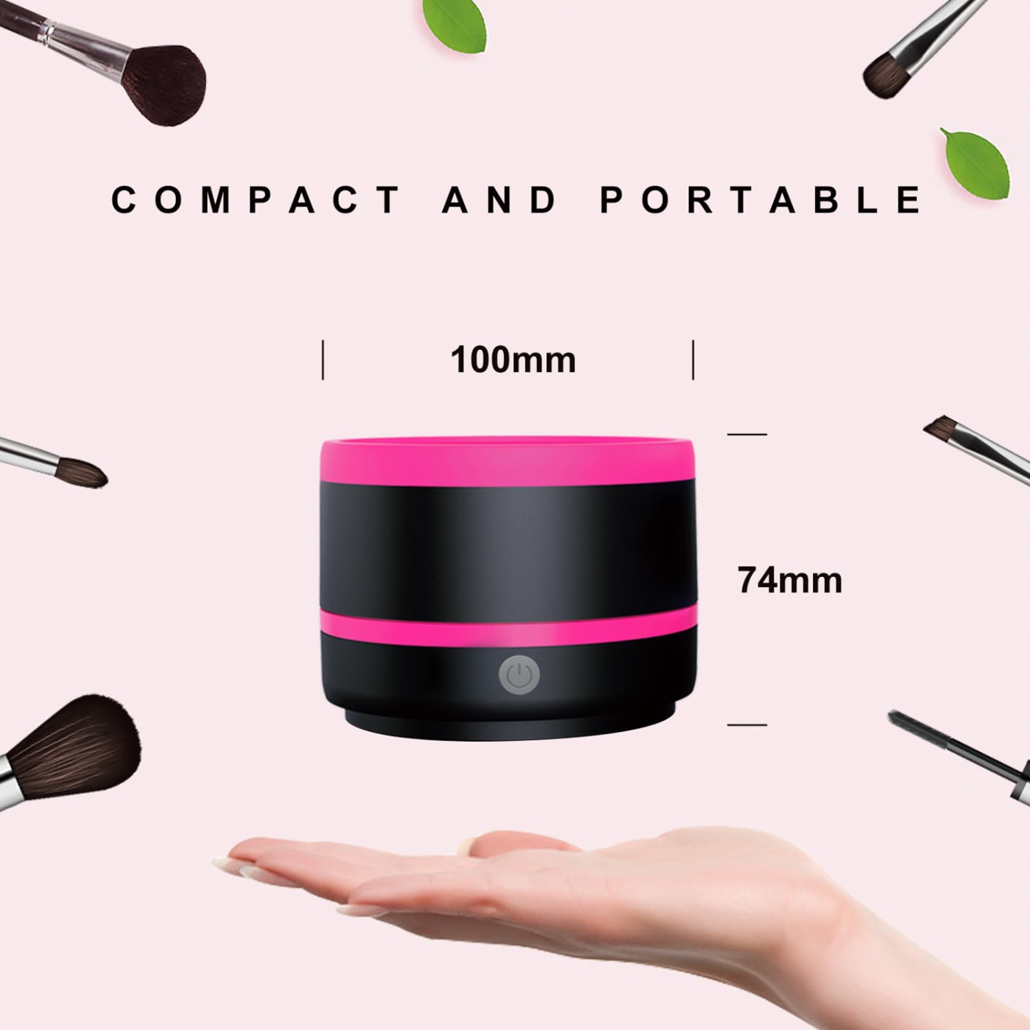 Makeup Brushes Cleaner, Electric Makeup Brush Cleaning Machine USB Rechargeable Automatic Spinning for All Size Makeup Brushes