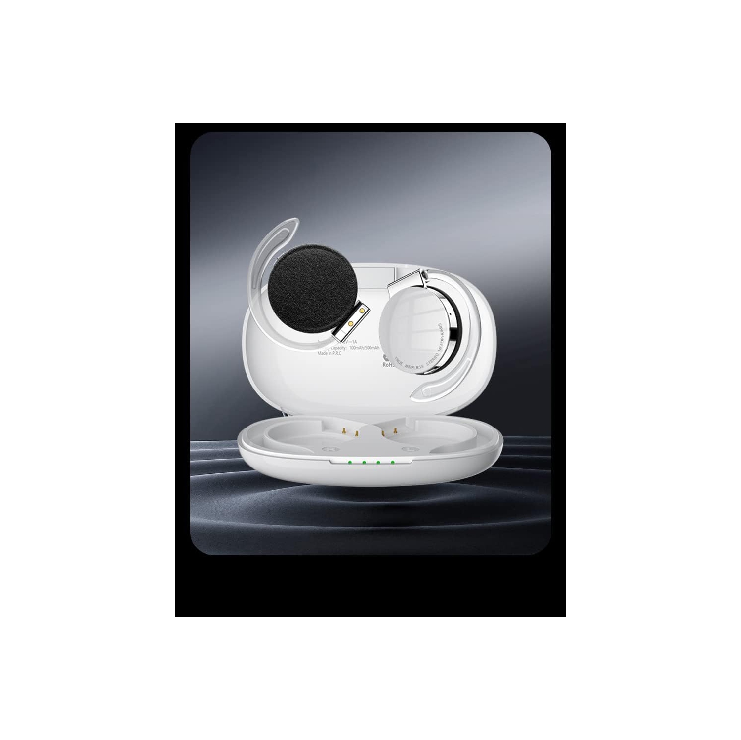 Wireless Stereo Earphones Ear-hook Earpieces Twins Earbuds Long Battery Life