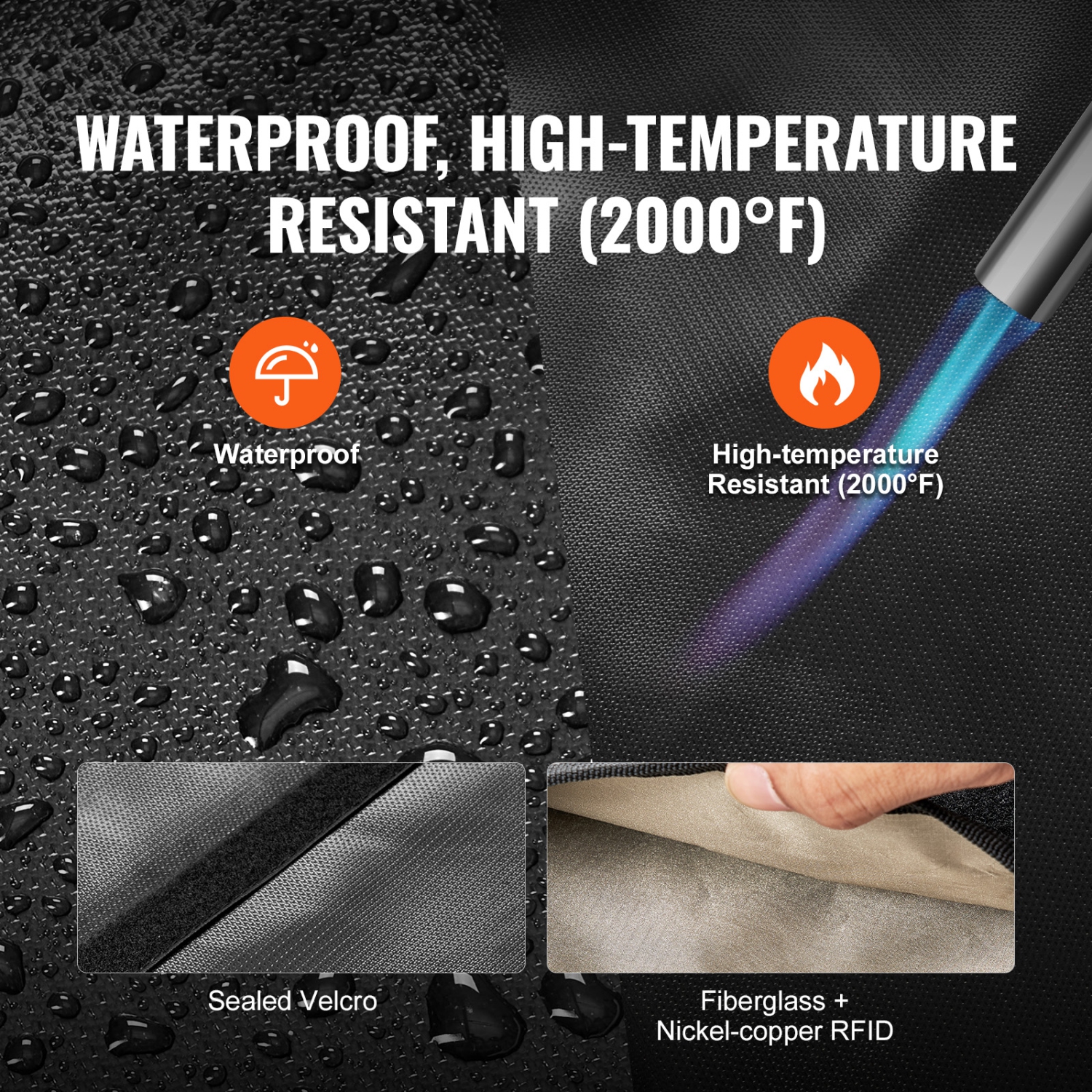 Sac Faraday VEVOR, pochette Faraday pour ordinateur portatif, support de signal Faraday ignifuge et étanche pour clés de voiture, téléphones et