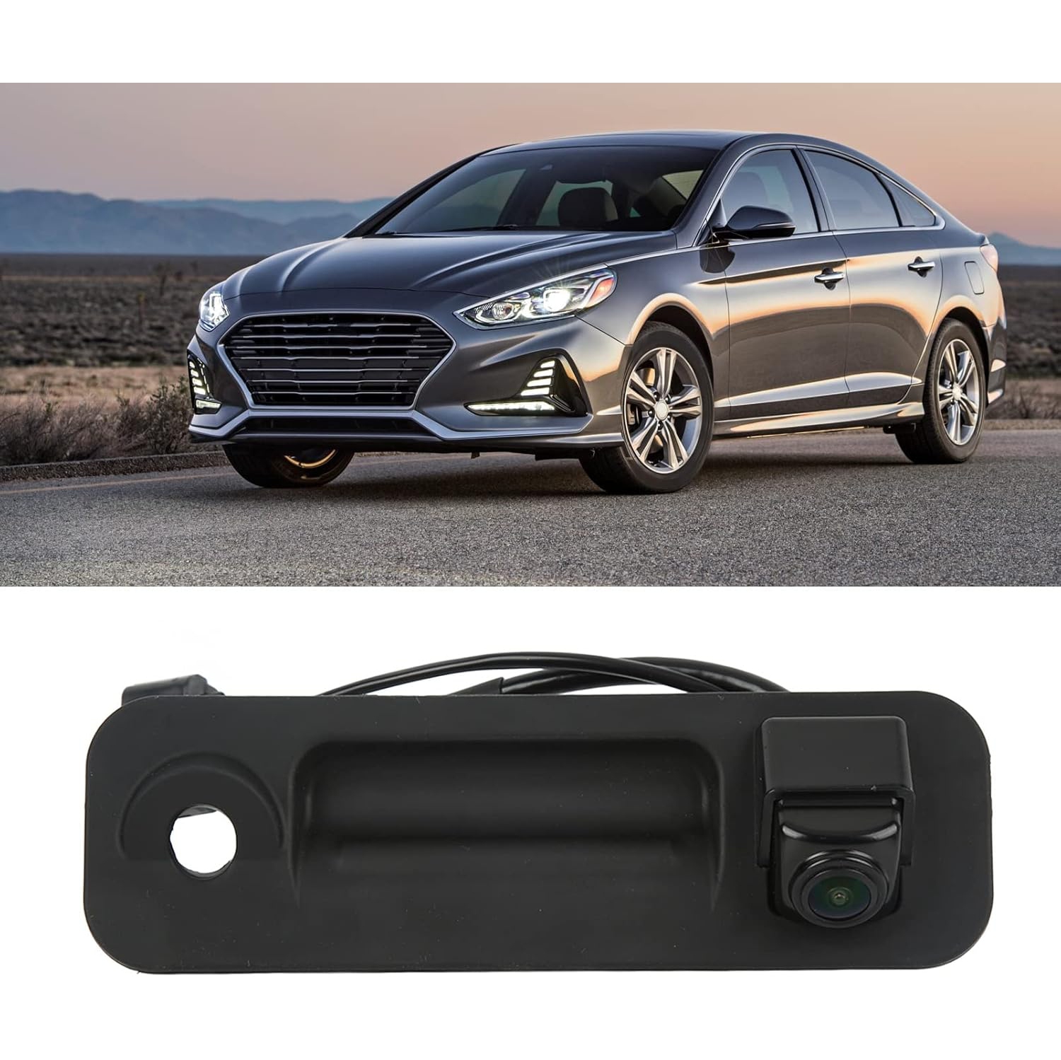 Caméra de recul Caméra de recul Compatible avec Hyundai Sonata 2015-2018 Remplacement de la caméra d'aide au stationnement nº 95760-E6201