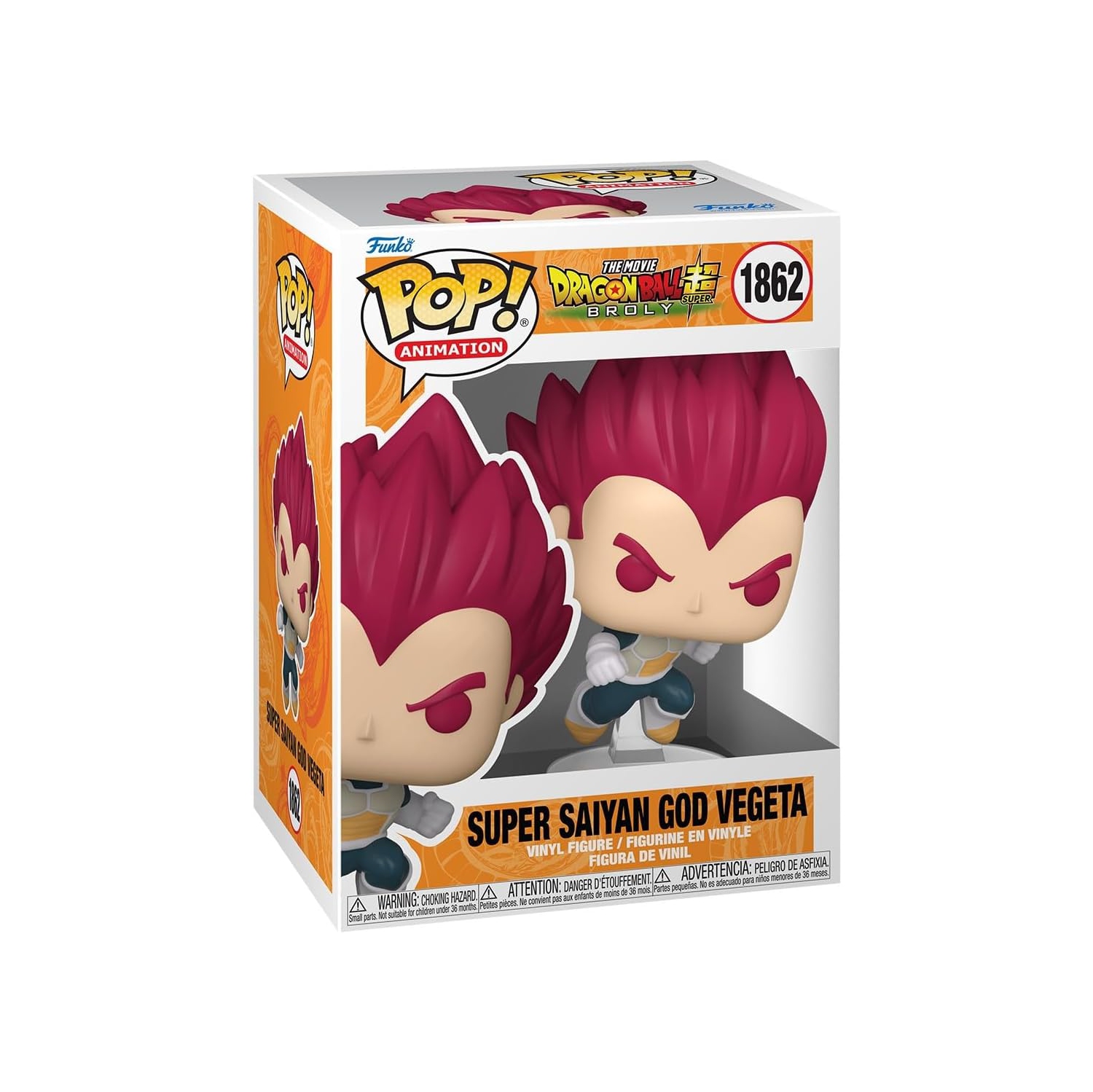 Pop Animation Dragon Ball Super 3.75 Inch Action Figure - Super Saiyan God Vegeta #1862