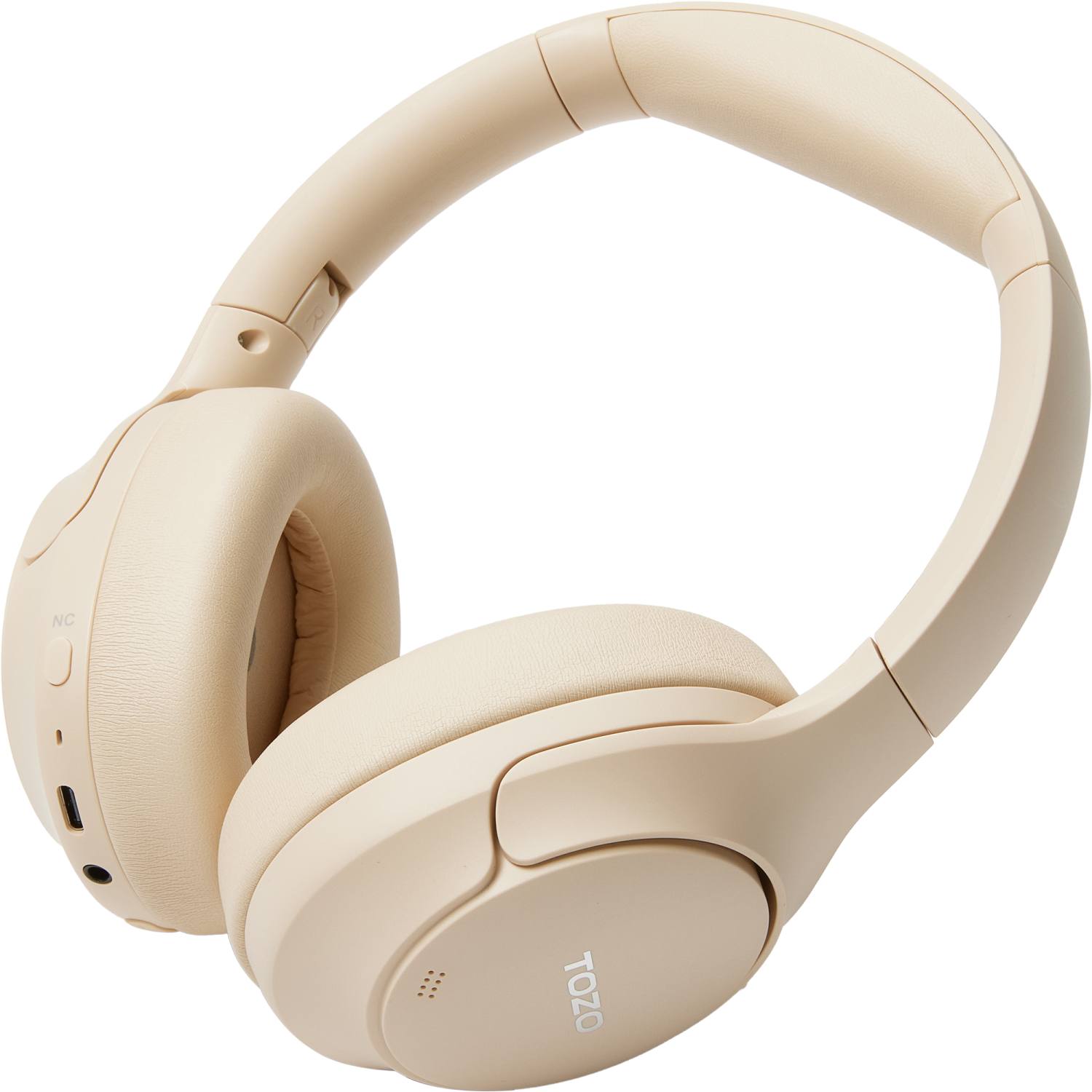 TOZO HT2 Hybrid Active Noise Cancelling Headphones, Wireless Over Ear Bluetooth Headphones, 60H Playtime, Hi-Res Audio Custom EQ via App Deep Bass