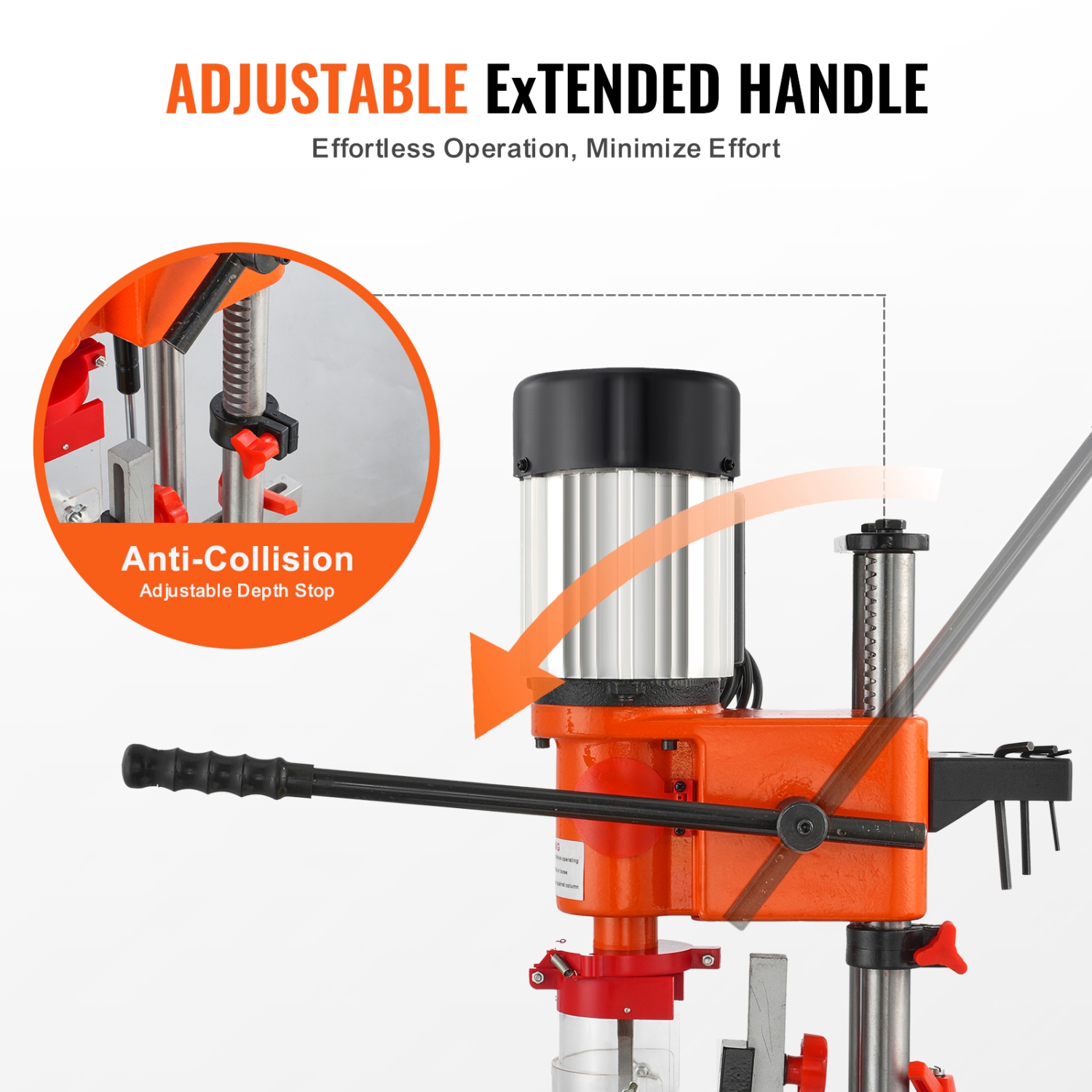 Machine à mortaises VEVOR 370&nbsp;W, machine à mortiser 1725&nbsp;tr/min 1/2 pour le travail du bois avec ciseaux en bois de 3/8-po 1/4, pour créer
