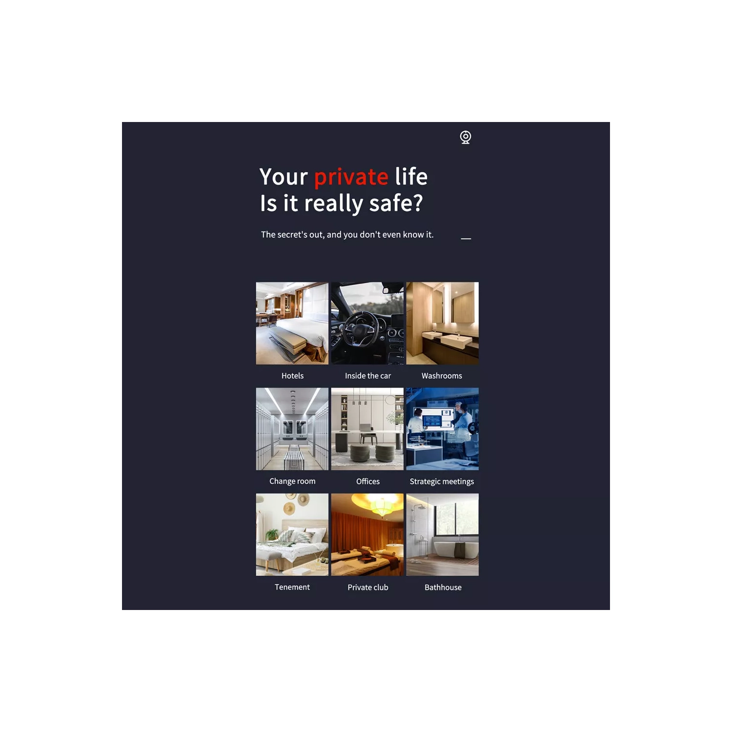 Camera Detector Wireless Signal Camera Detector Infrared Signal Detector Eavesdropping Device Finder