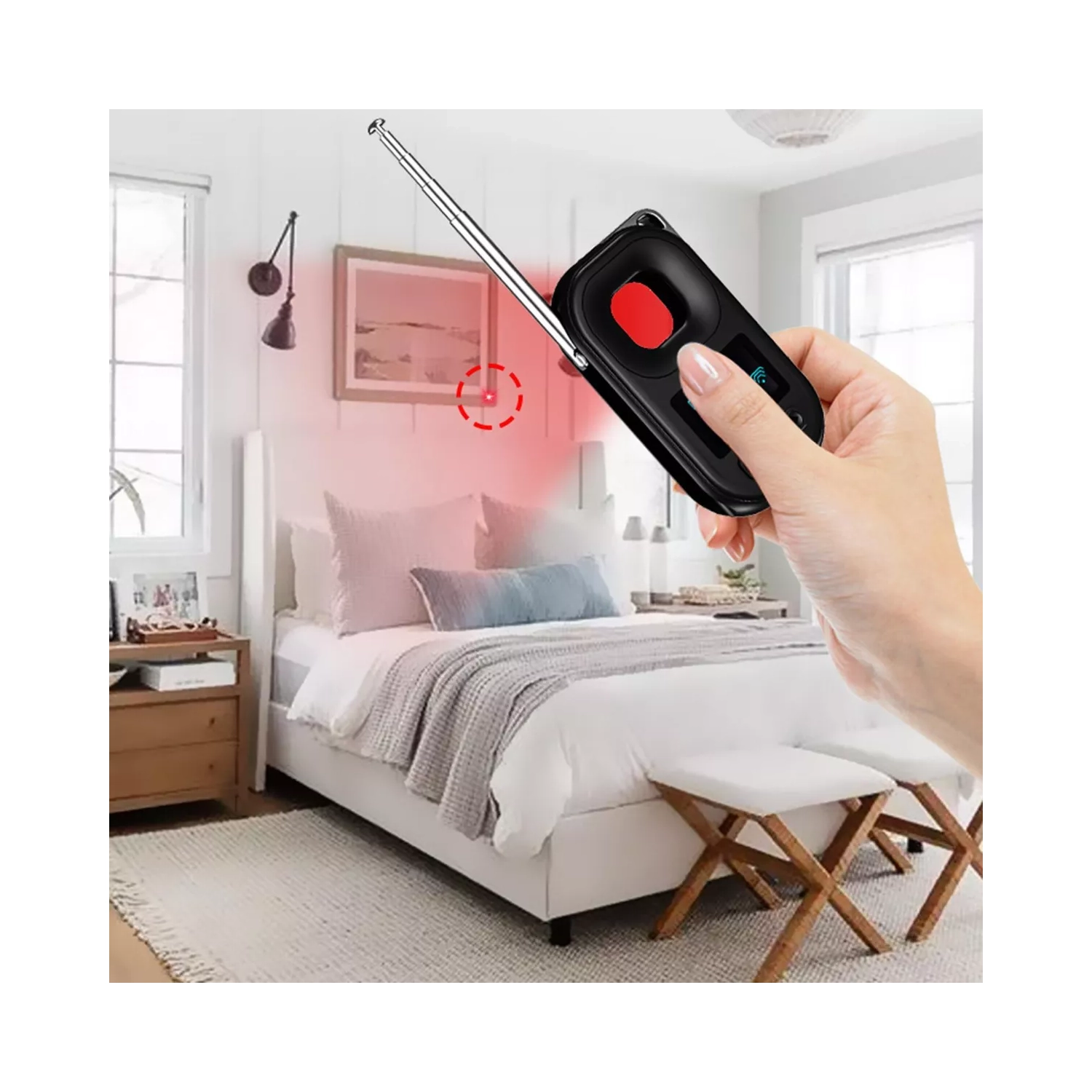 Camera detector infrared anti-sneak shooting GPS anti-positioning vibration alarm multi-function screen display detector