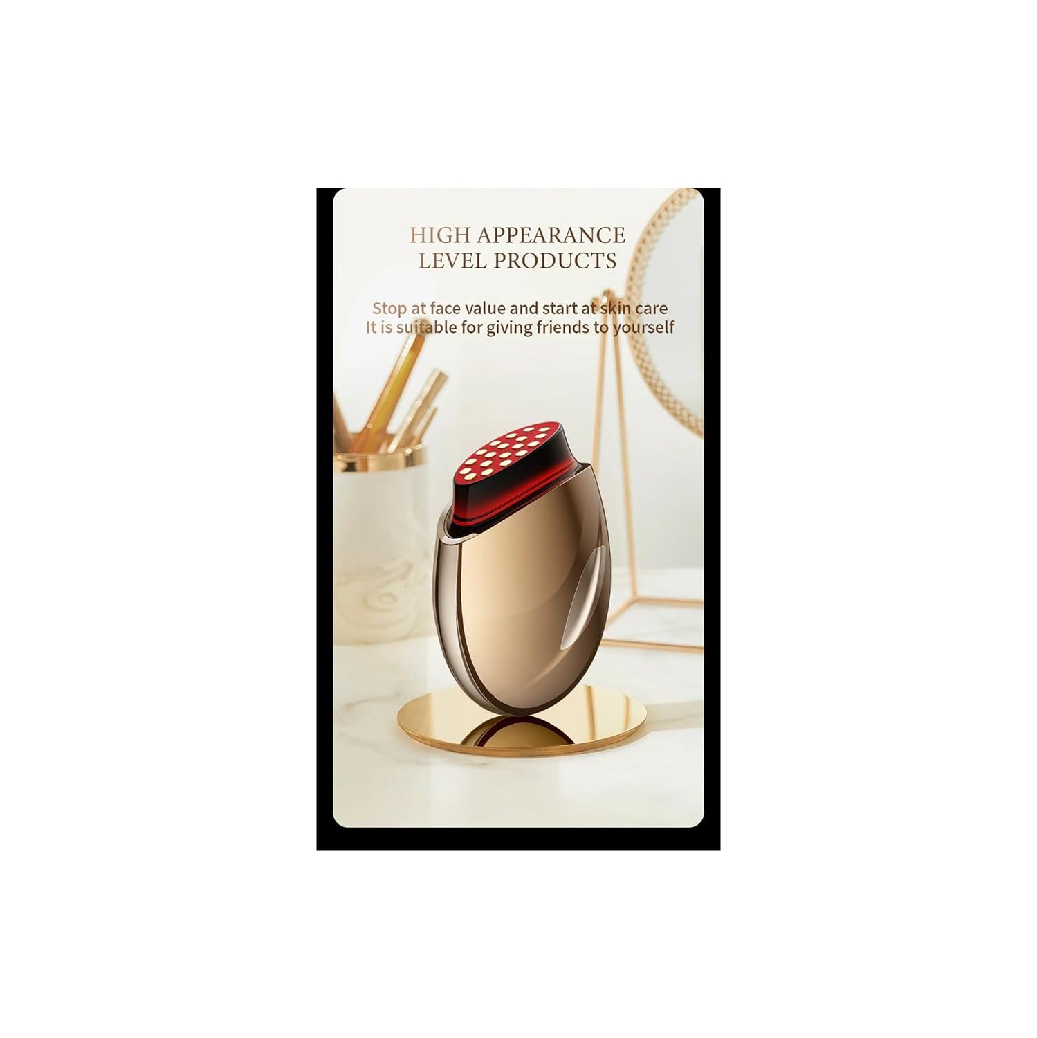 Facial Spa Machine Wrinkle Removal Firming Facial Beauty Treatment Device Collagen Durable Easy to Use Gold