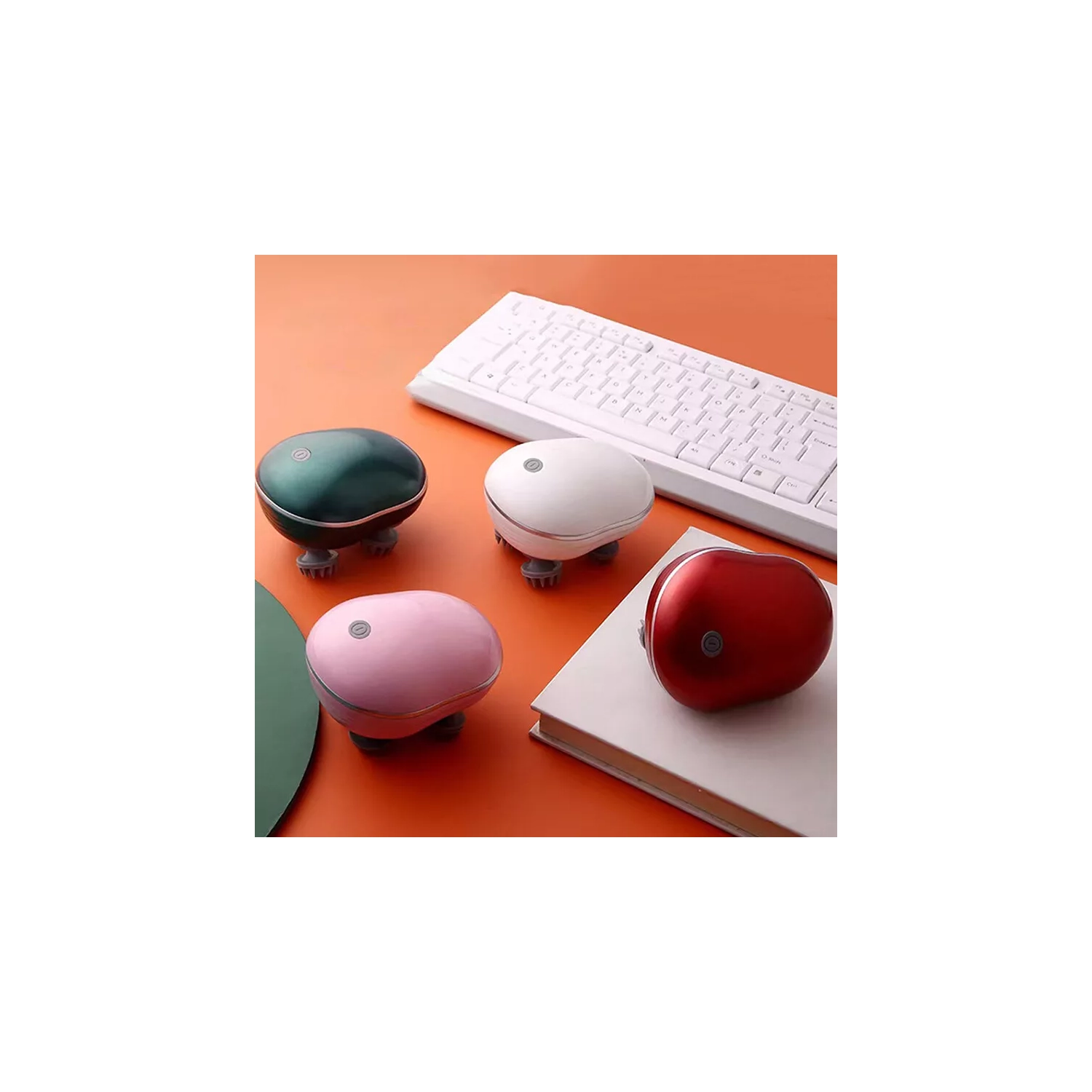 Electric Smart Head Scalp Massager Health Care Relaxation Neck Body Massage Kneading Vibrator Red Light Nourishing Hair——red