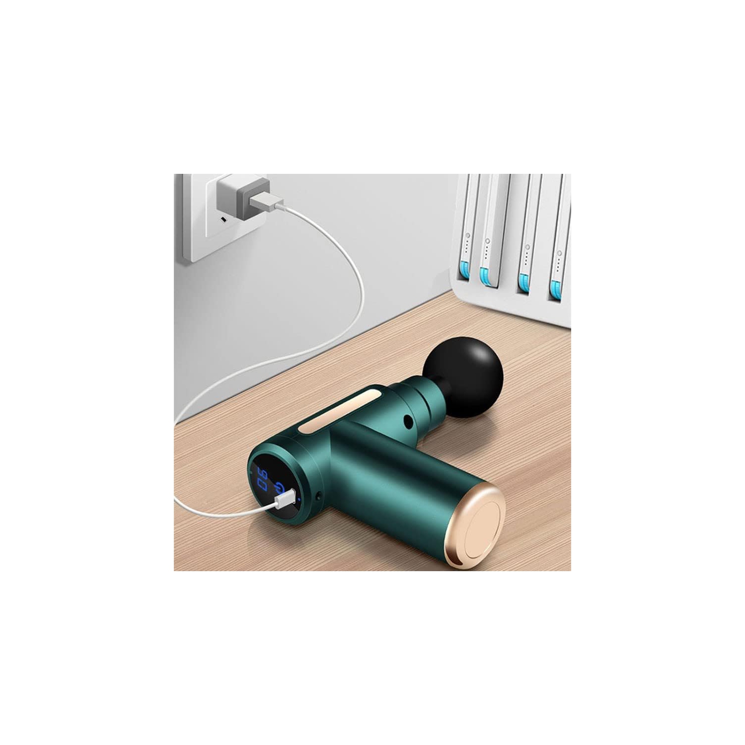 Deep tissue massage gun, ultra-quiet massage gun for muscle pain relief, relaxation and recovery——black