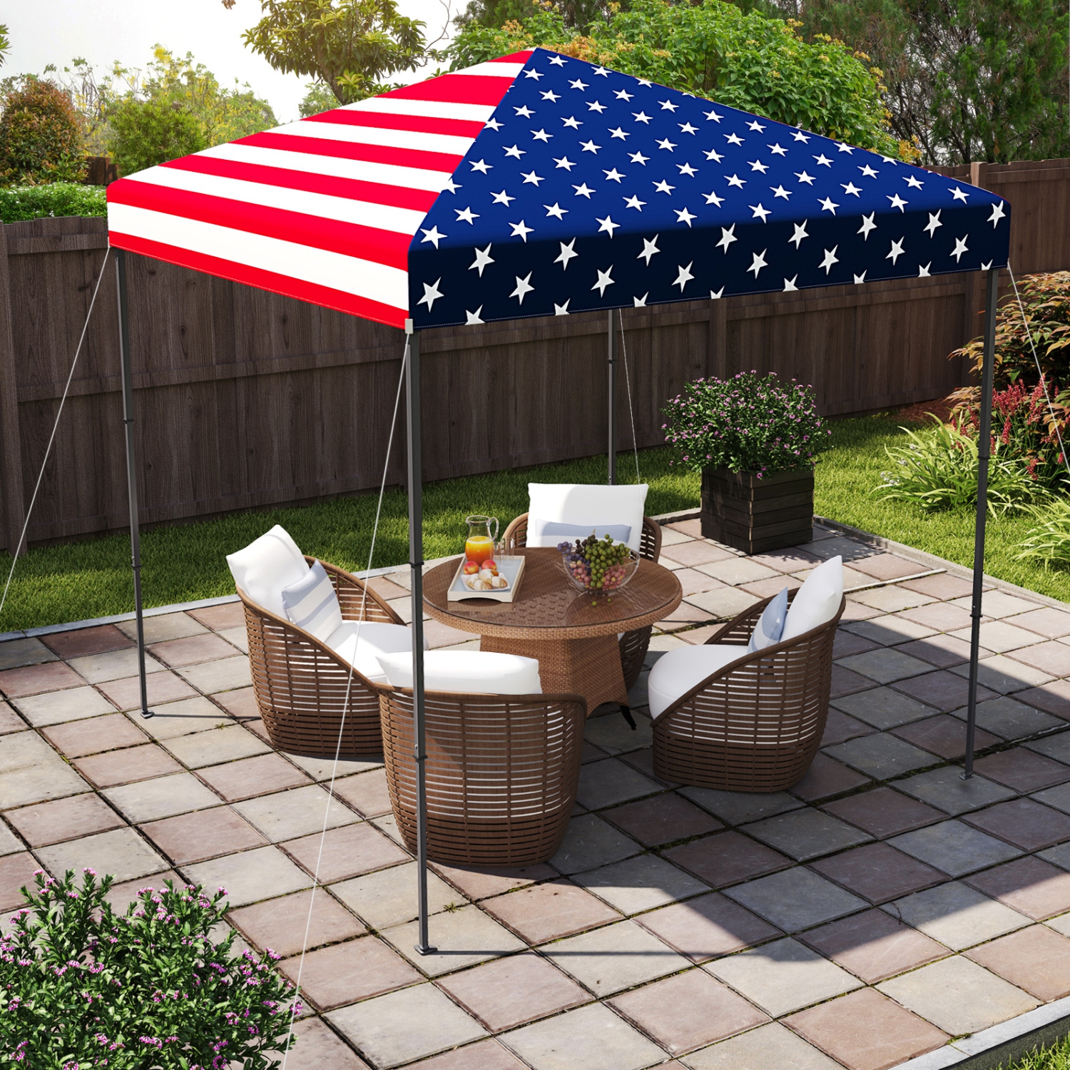 Gymax Patio 6.6x6.6ft Outdoor Pop-up Canopy Tent UPF 50+ Portable Sun Shelter Pink