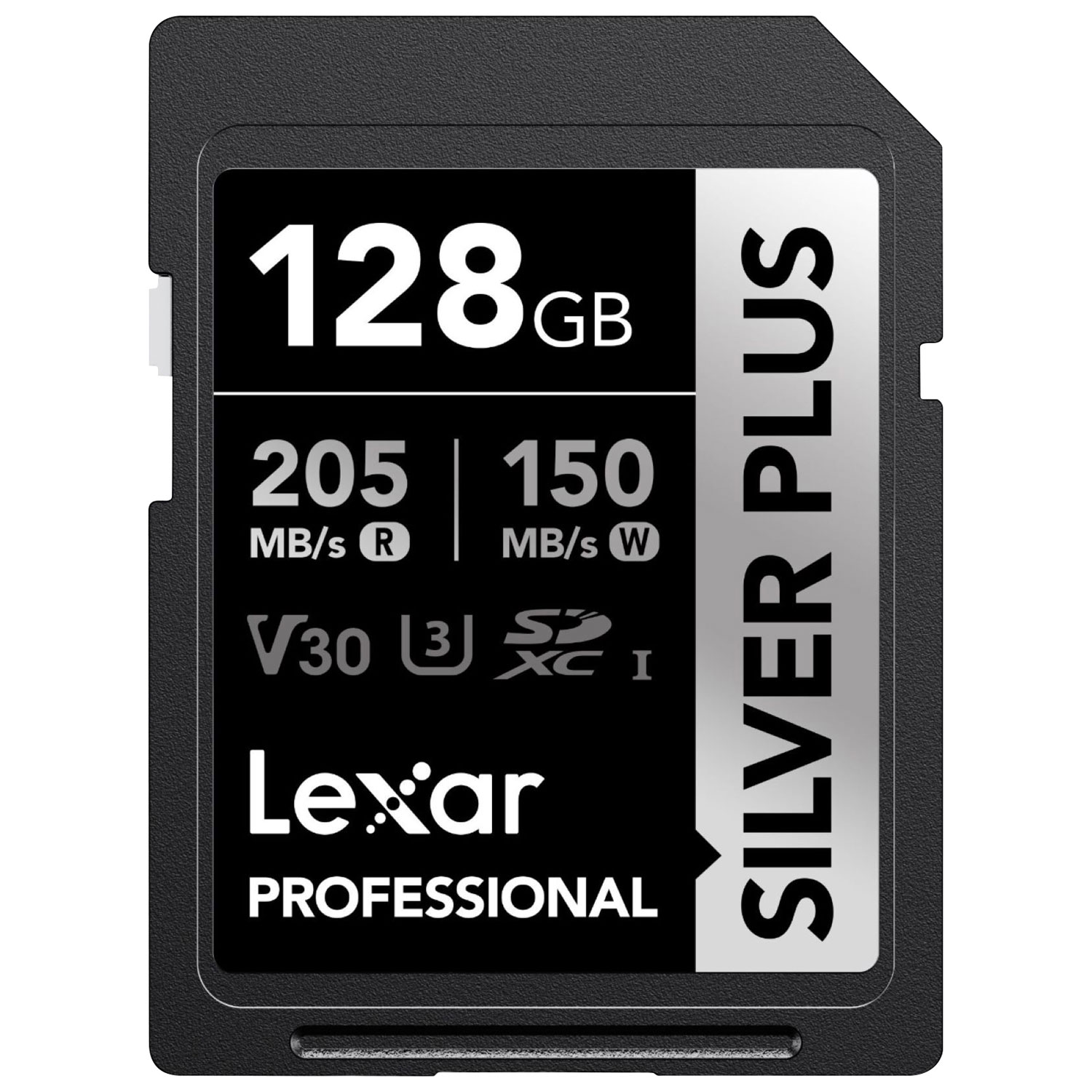 Lexar Professional Silver Plus 128GB 205MB/s UHS-I SDXC Memory Card