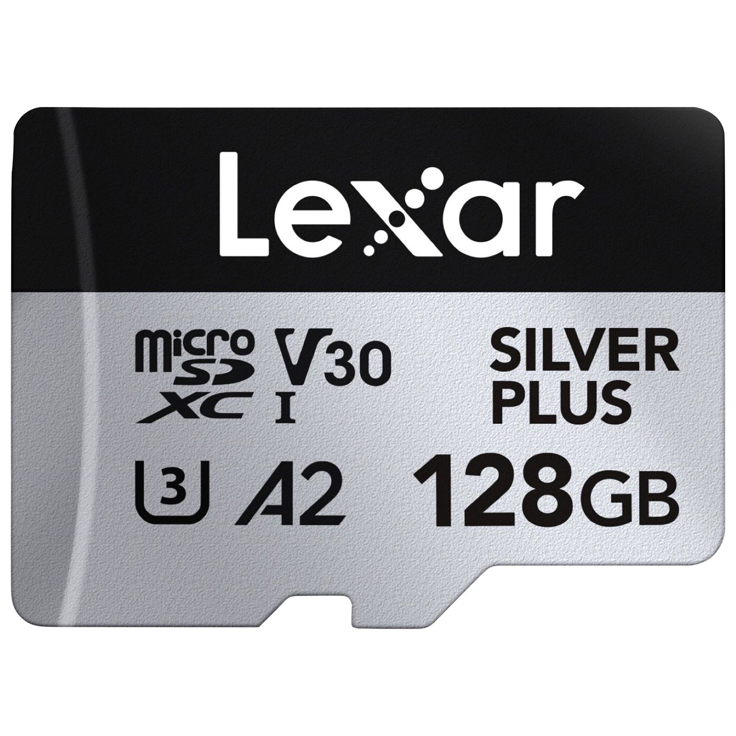 Carte mémoire microSDXC UHS-I de 128 Go et de 205 Mo/s Professional Silver Plus de Lexar