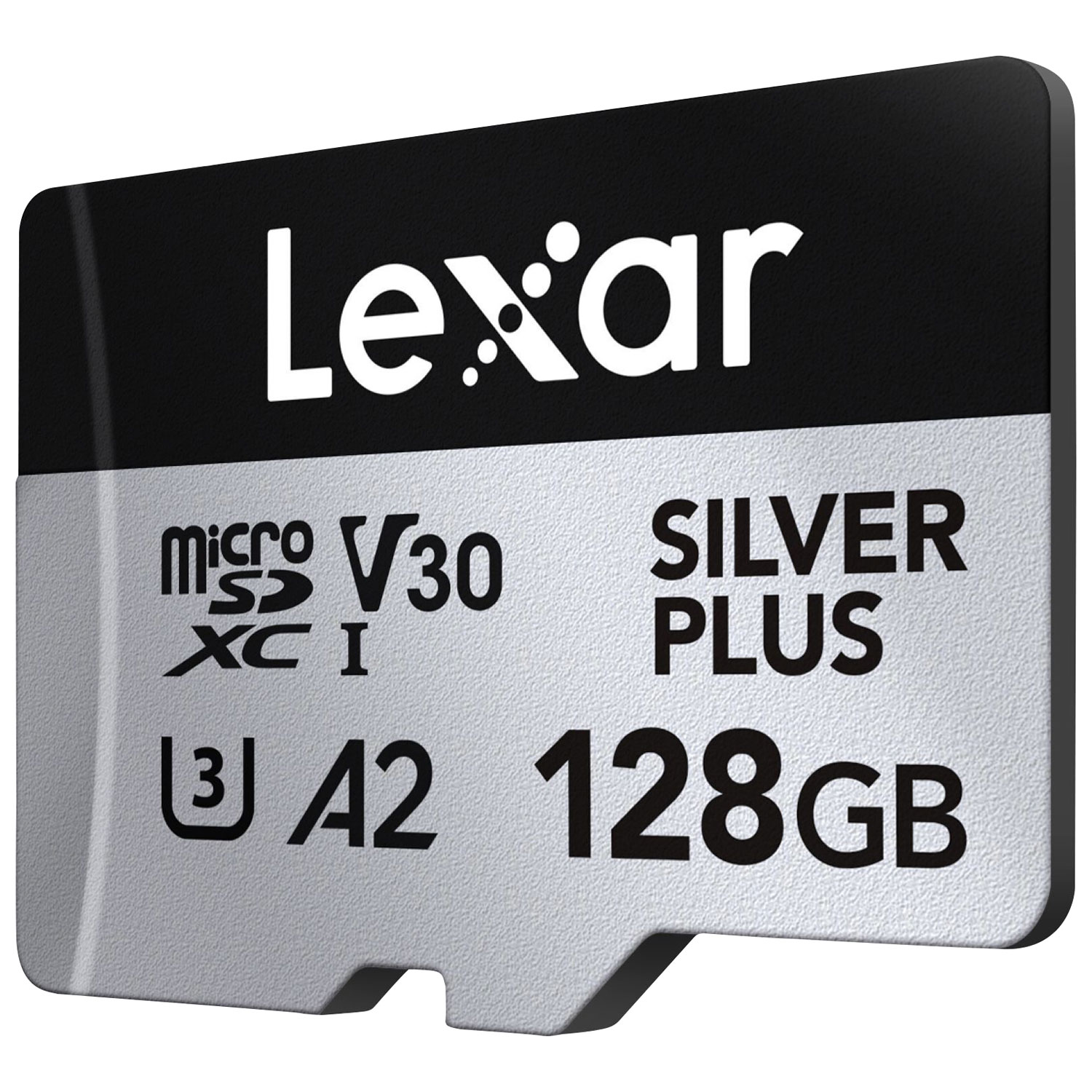 Carte mémoire microSDXC UHS-I de 128 Go et de 205 Mo/s Professional Silver Plus de Lexar